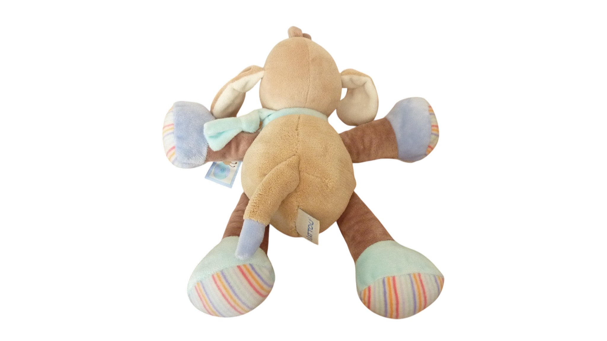 Peluche chien marron bleu - Les Z'amis - Nattou 30 cm