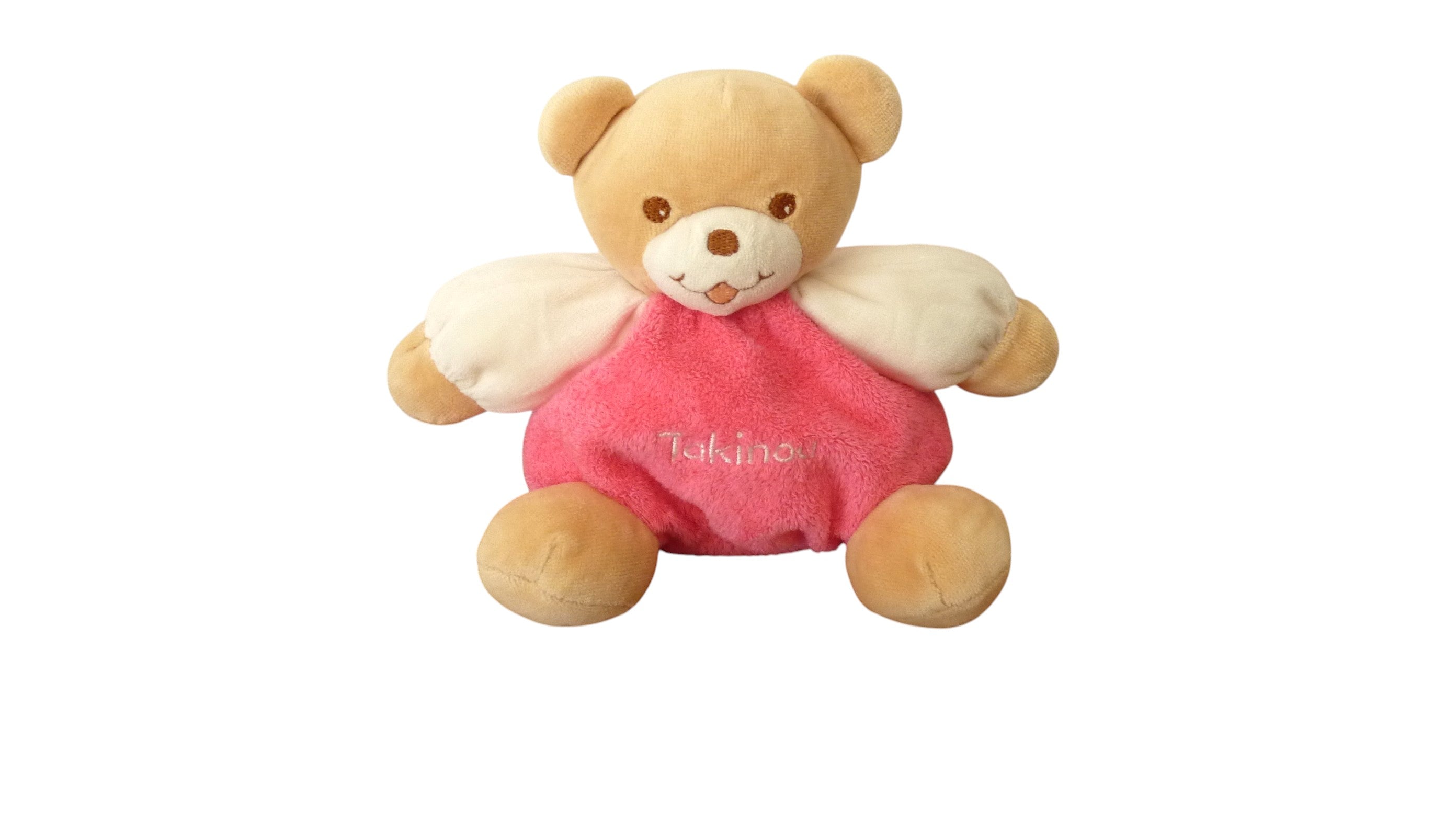 Peluche ours rose - Takinou 17 cm