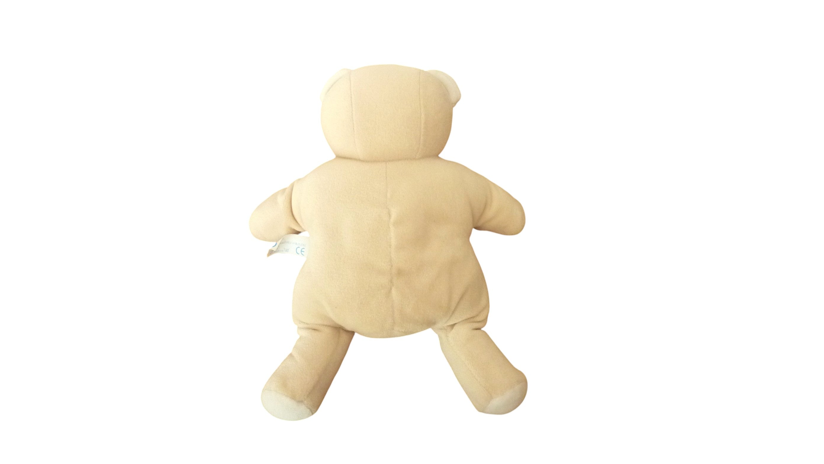 Peluche ours beige blanc - Sucre d'Orge 26 cm
