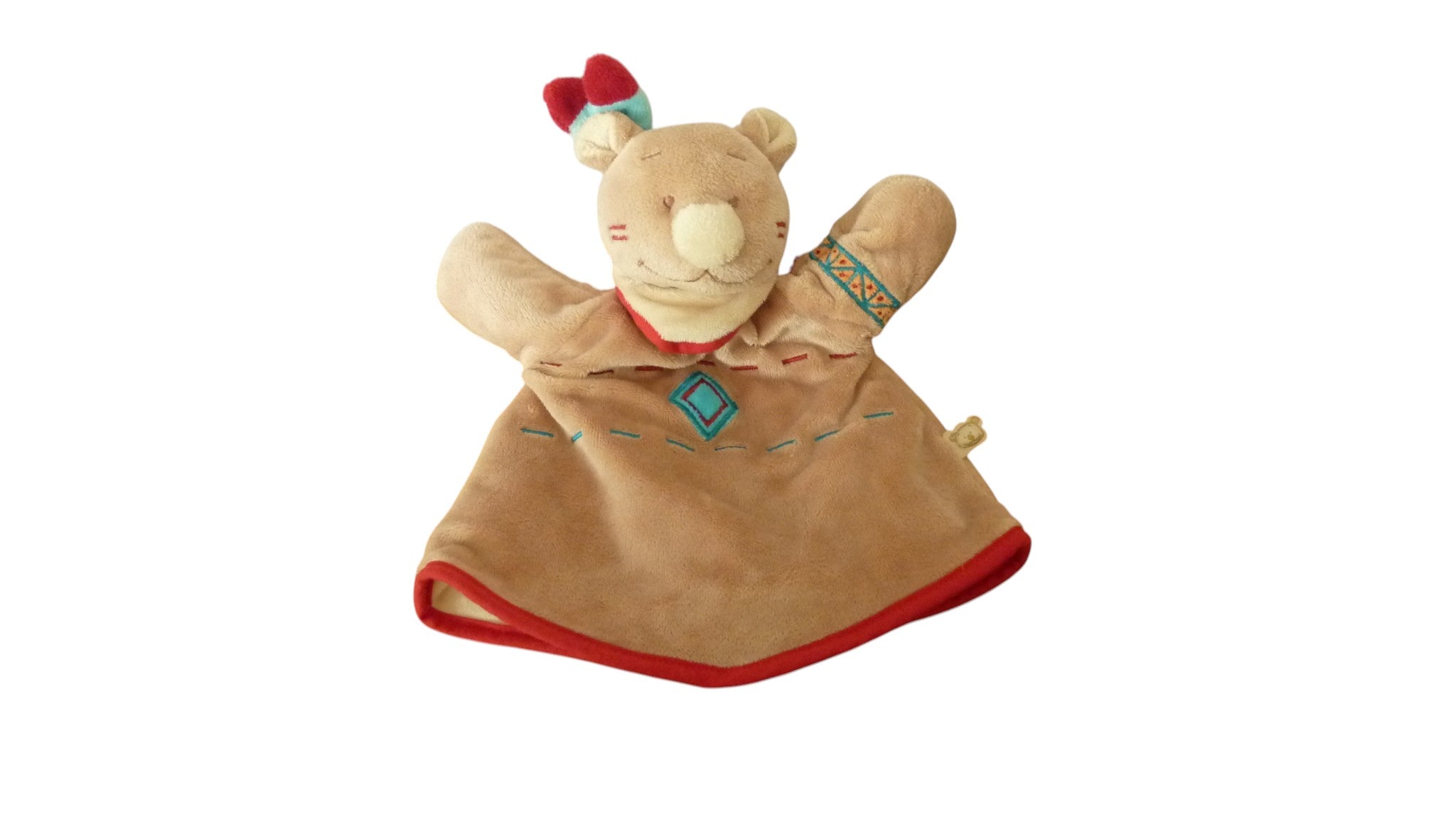 Doudou ours indien marionnette - Pinto et Kaya - Noukie's