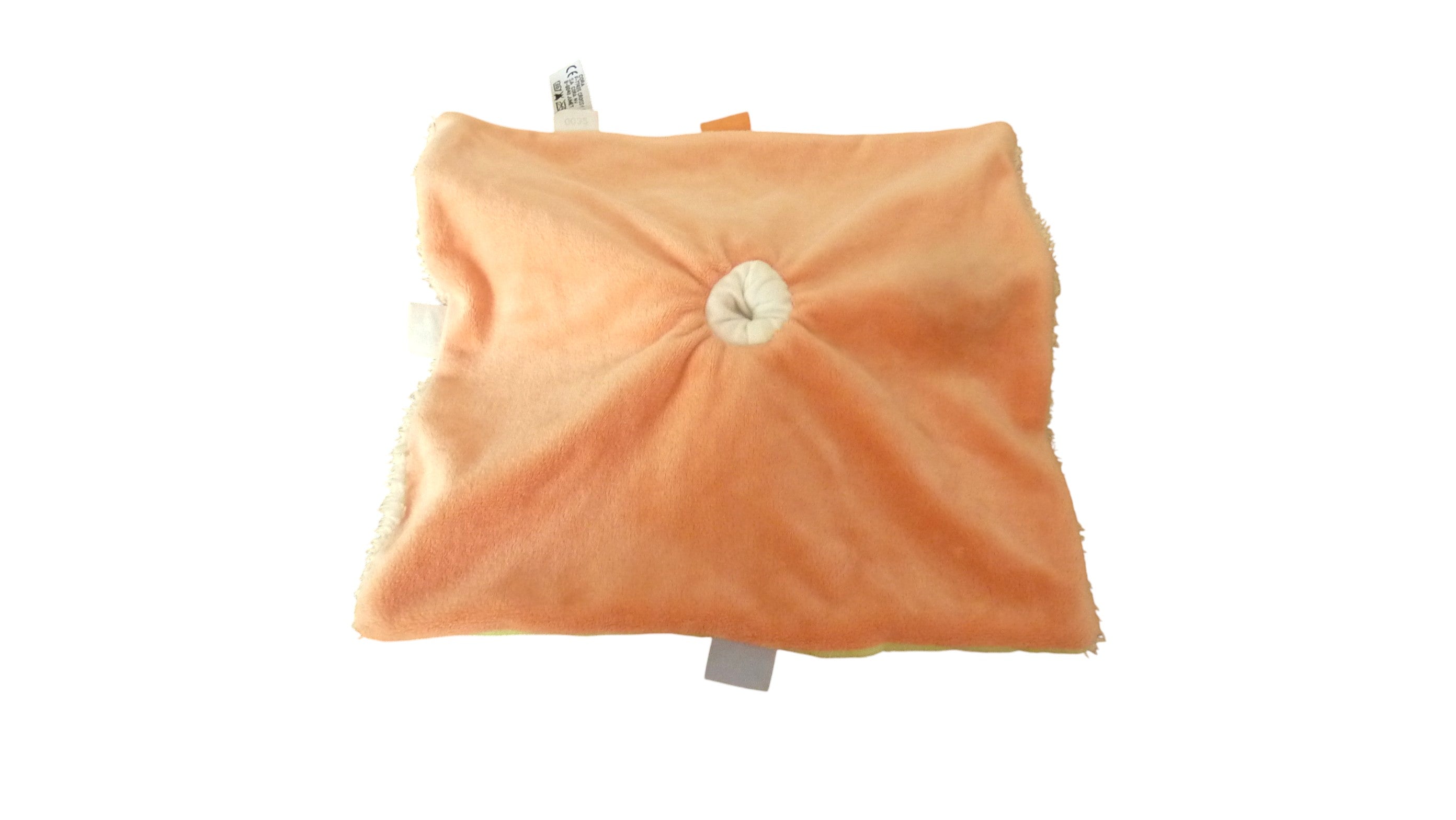 Doudou mouton plat vert orange - Influx