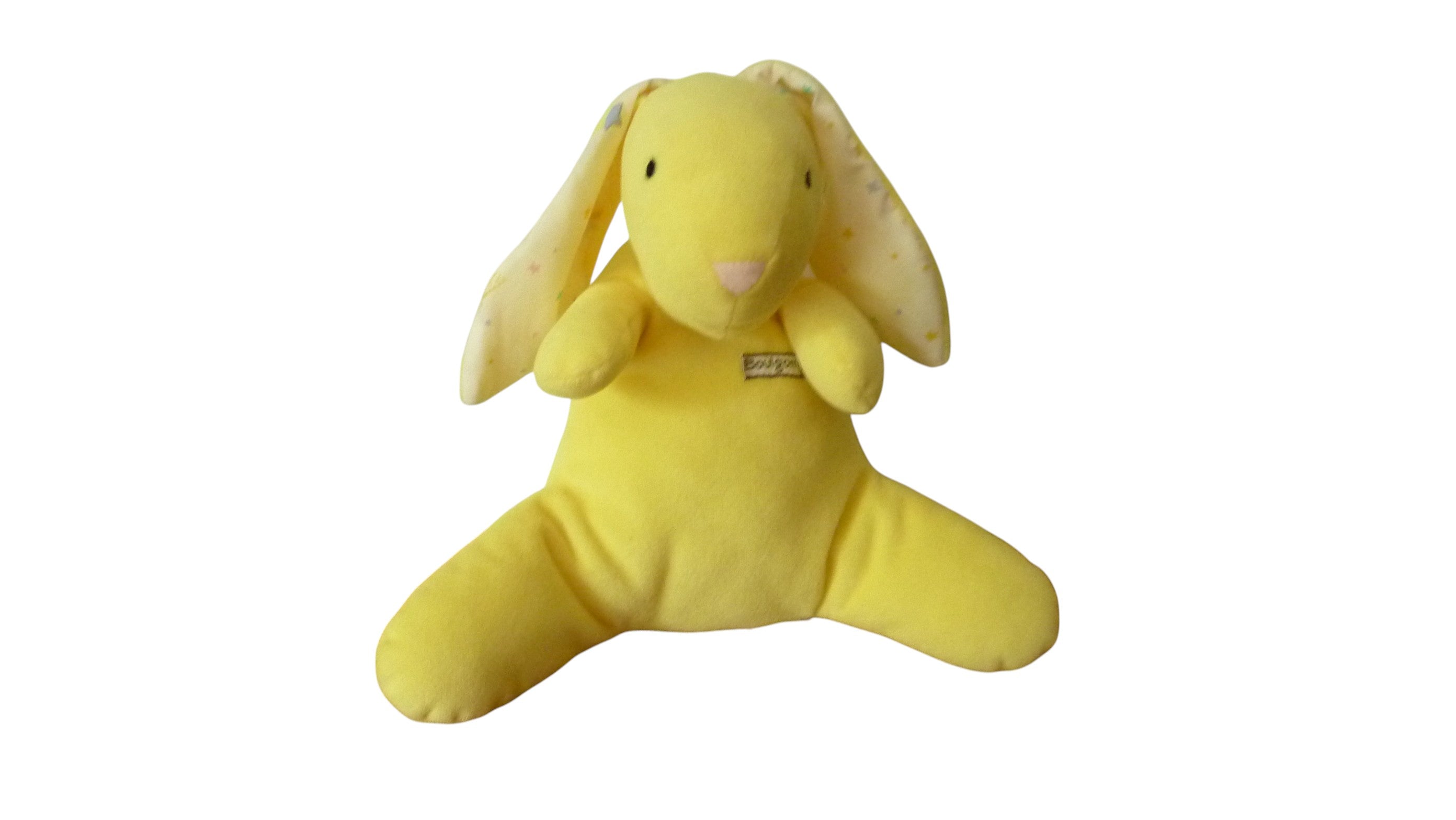 Peluche lapin vintage jaune - Boulgom 30 cm