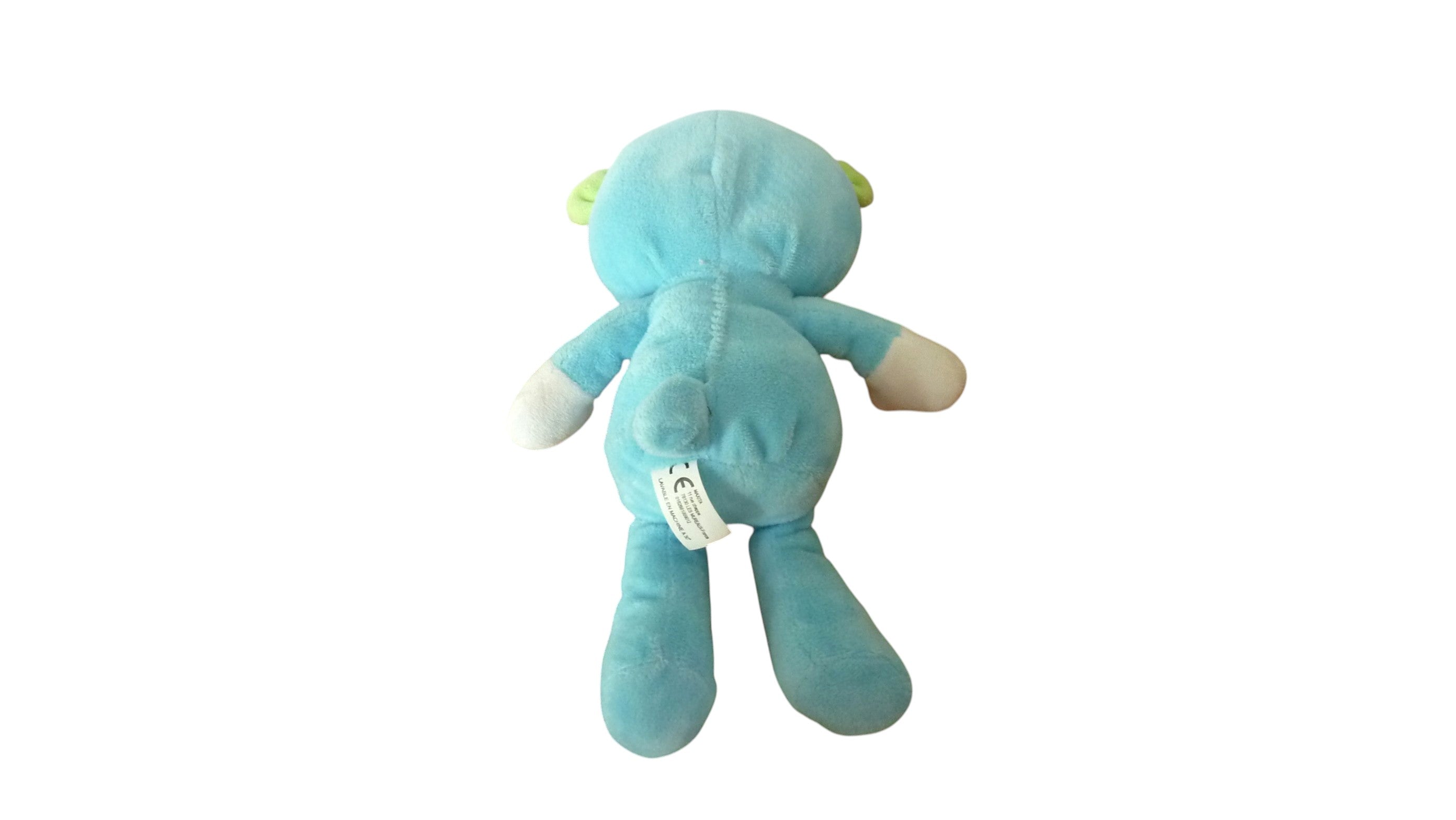 Peluche ours bleu vert - Maxita 29 cm
