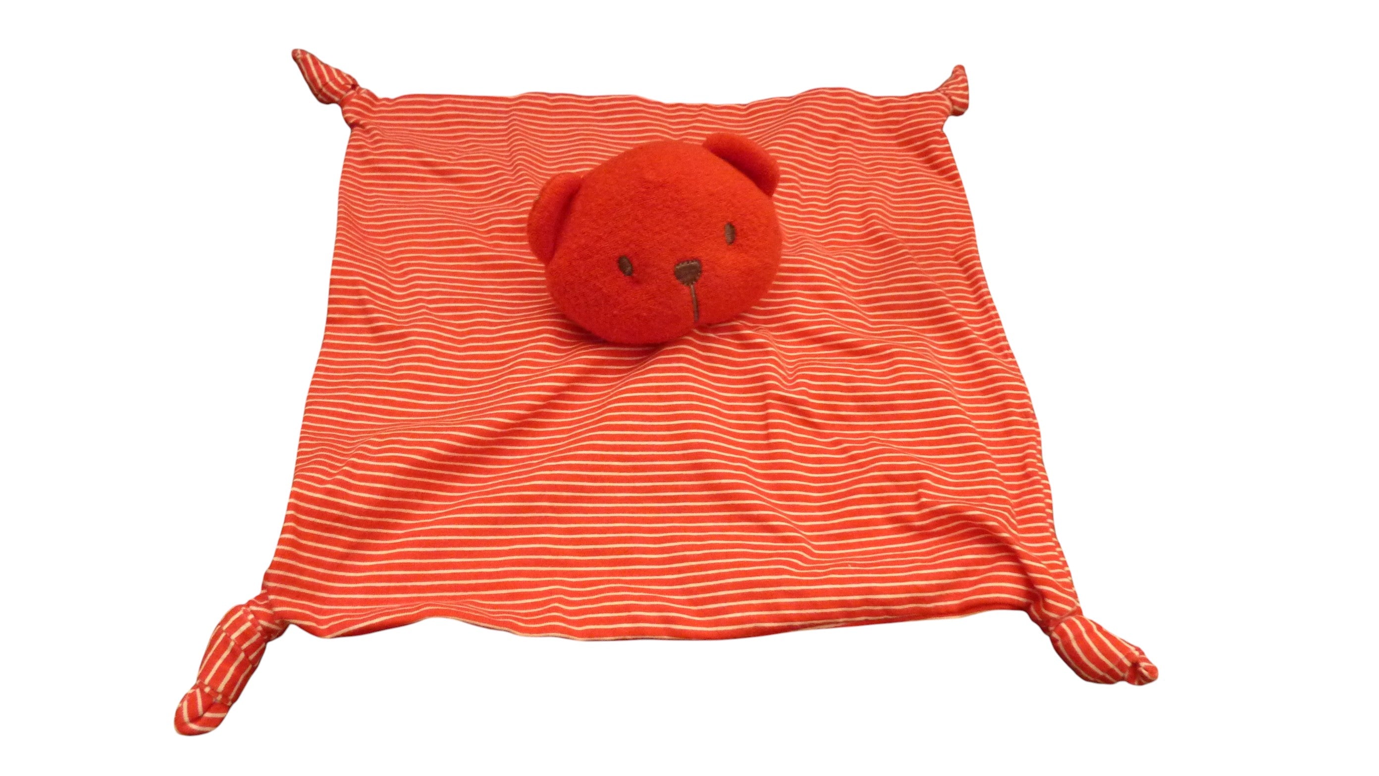 Doudou ours rouge - plat - Orchestra