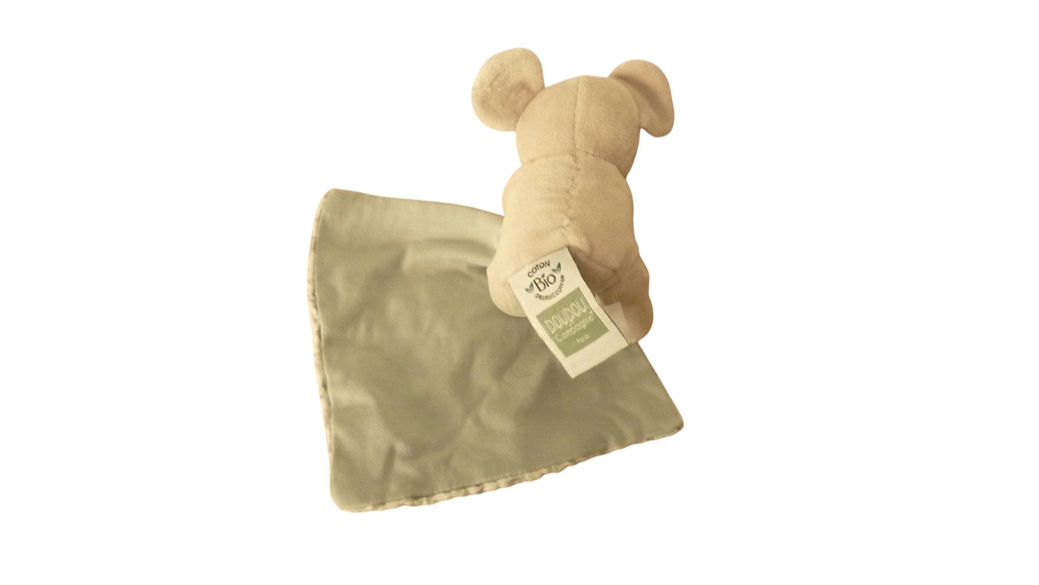 Peluche mouchoir souris gris vert - Les Botanic - DC3966 Doudou et Compagnie
