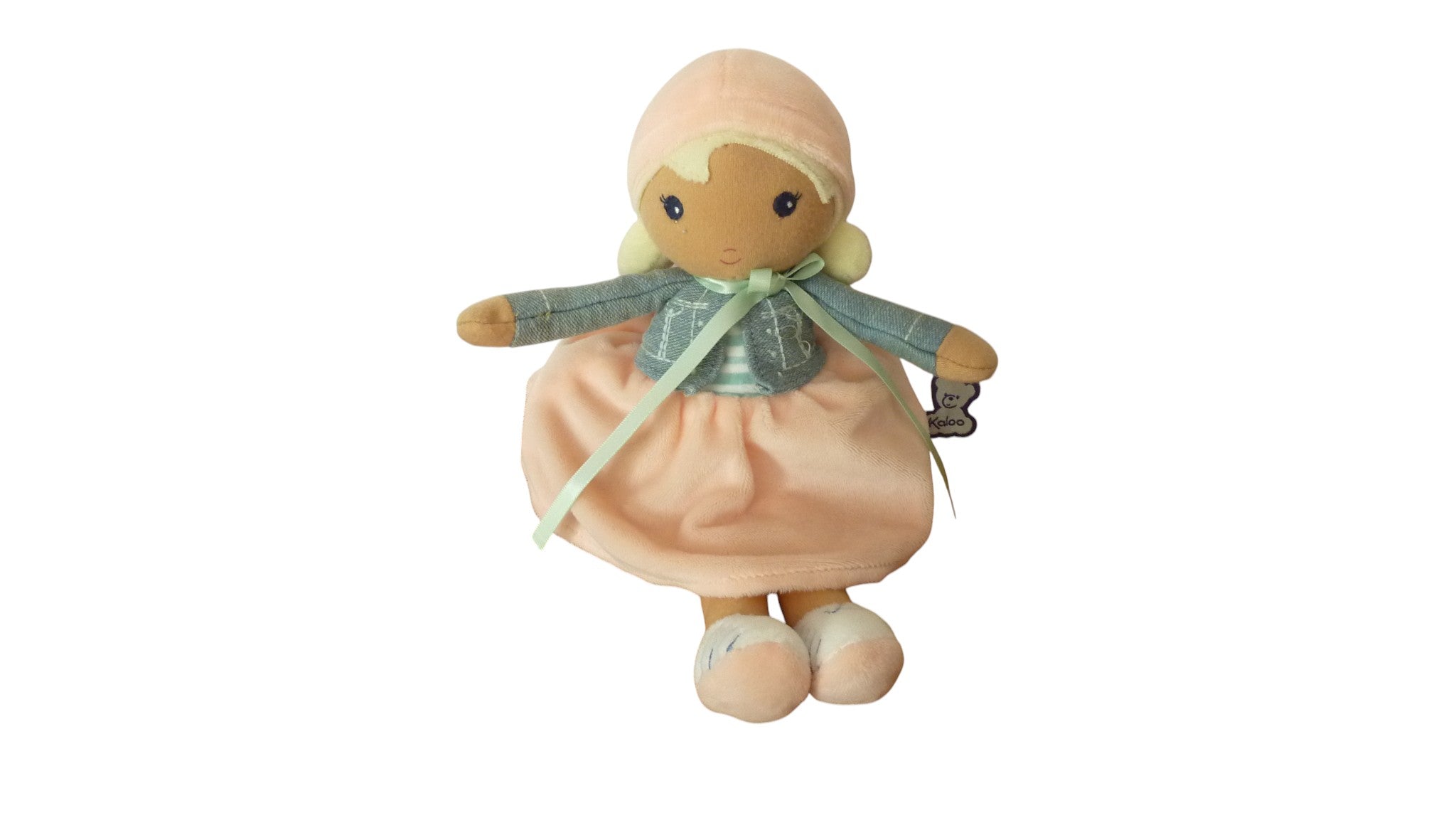 Peluche poupée Chloé saumon - Tendres et Douces - Kaloo 26 cm