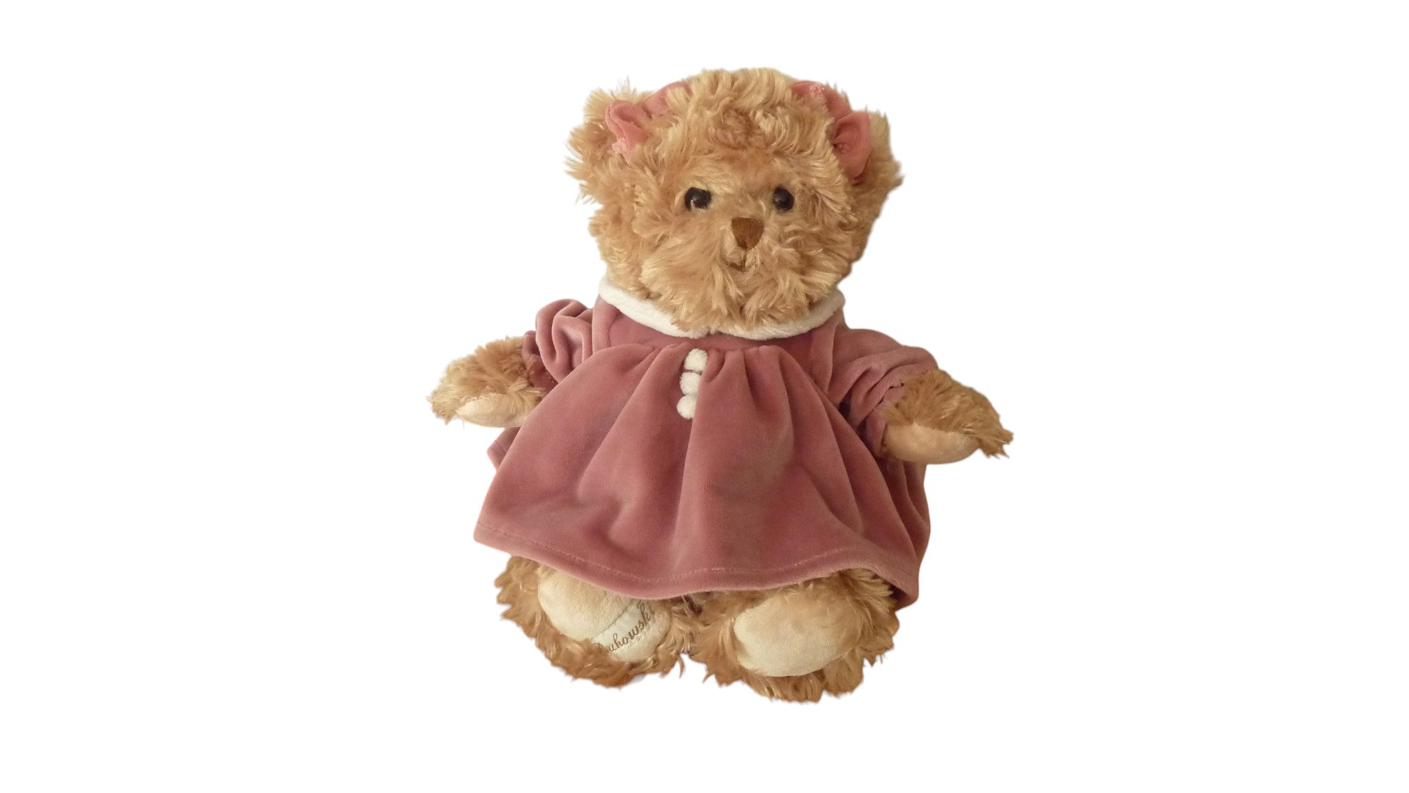 Peluche ours marron rose - Bukowski 31 cm