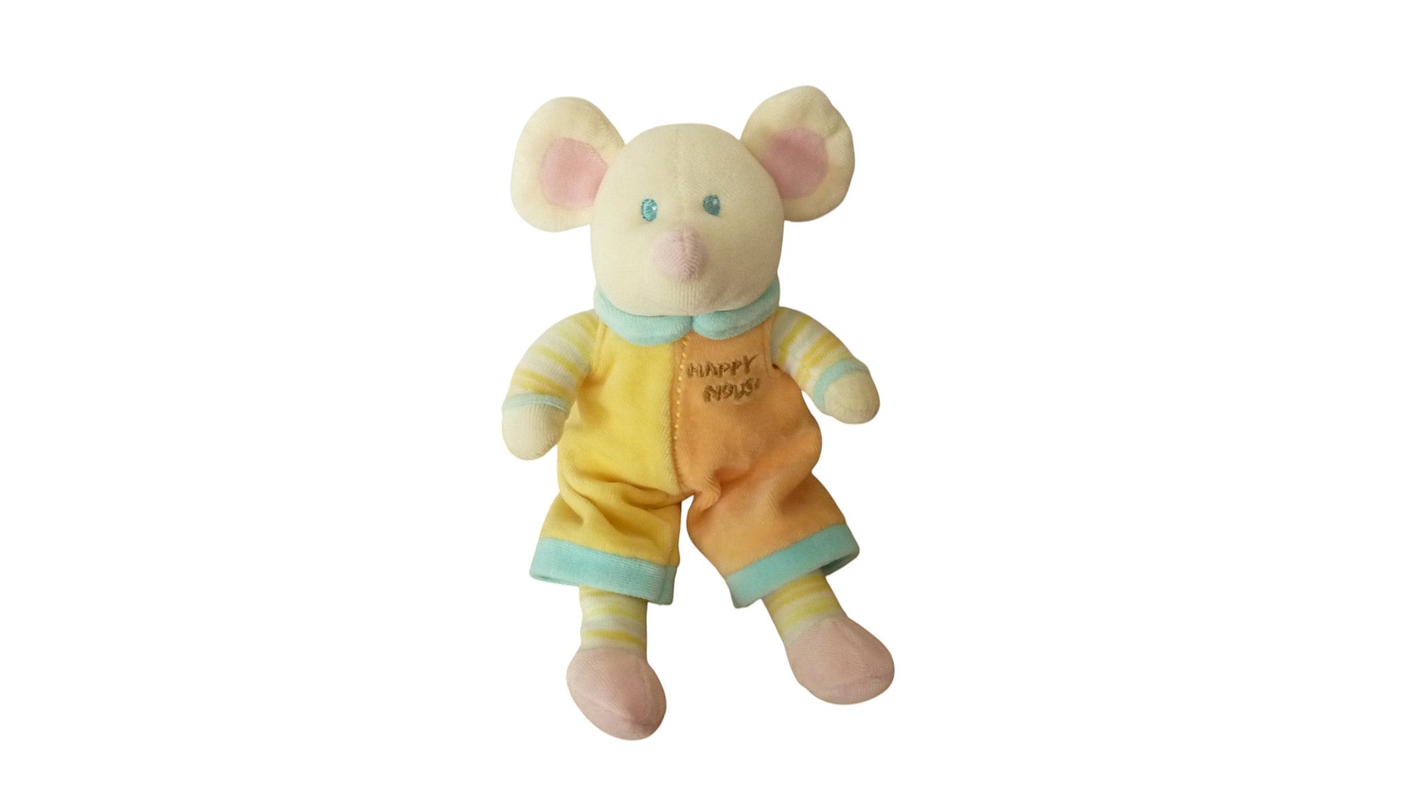 Peluche souris jaune orange - Kimbaloo 24 cm