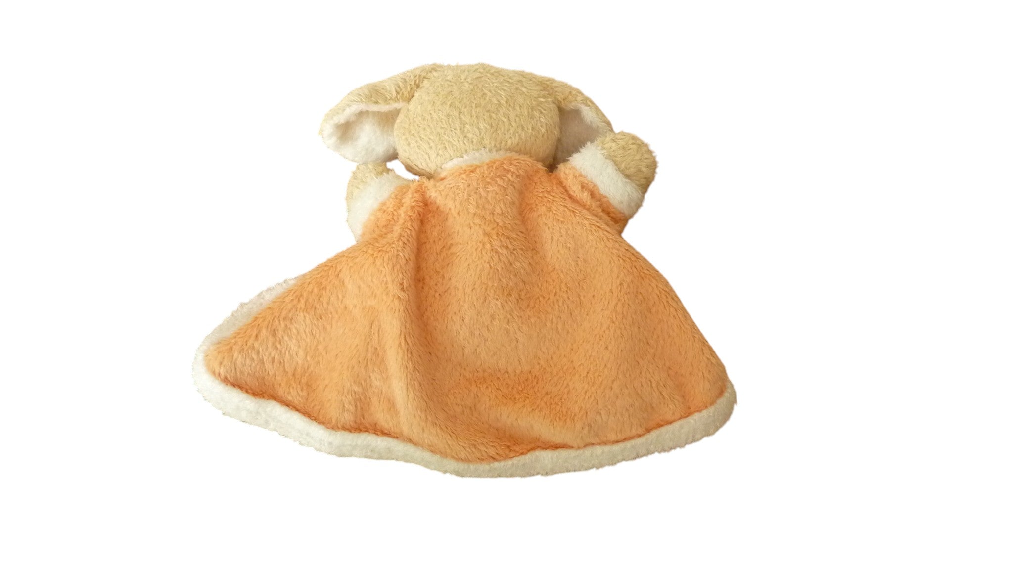 Doudou chien hochet marron orange - Pommette
