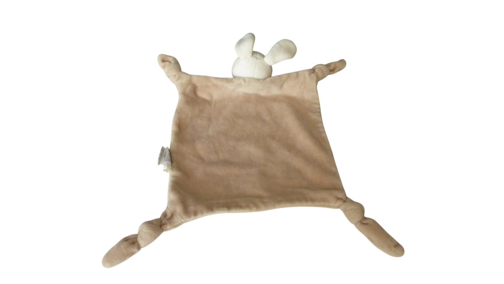 Doudou lapin plat marron clair - Obaibi