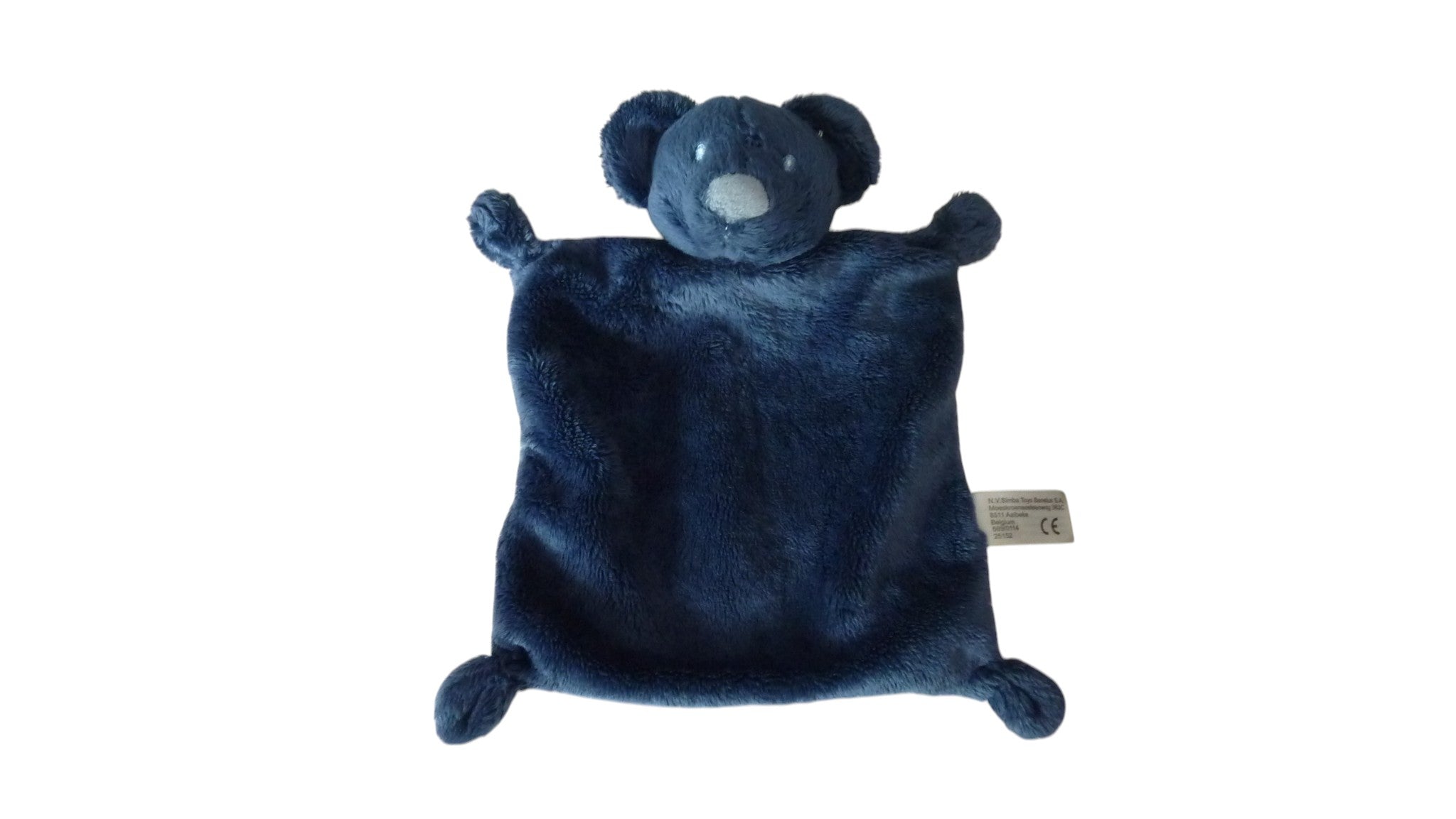 Doudou ours plat bleu nez gris - Nicotoy Simba Toys