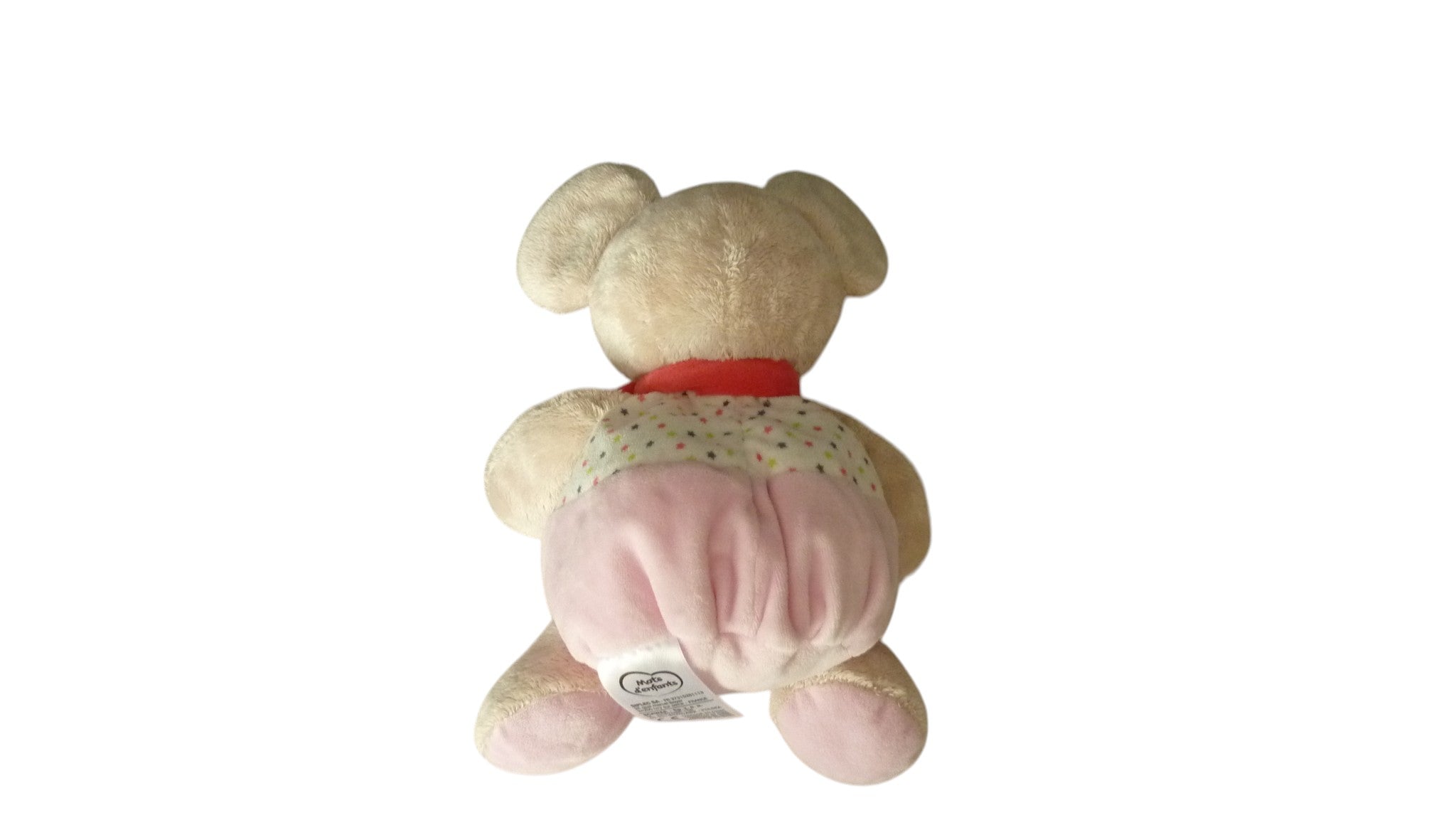 Peluche souris rose - Mots d'Enfants 26 cm