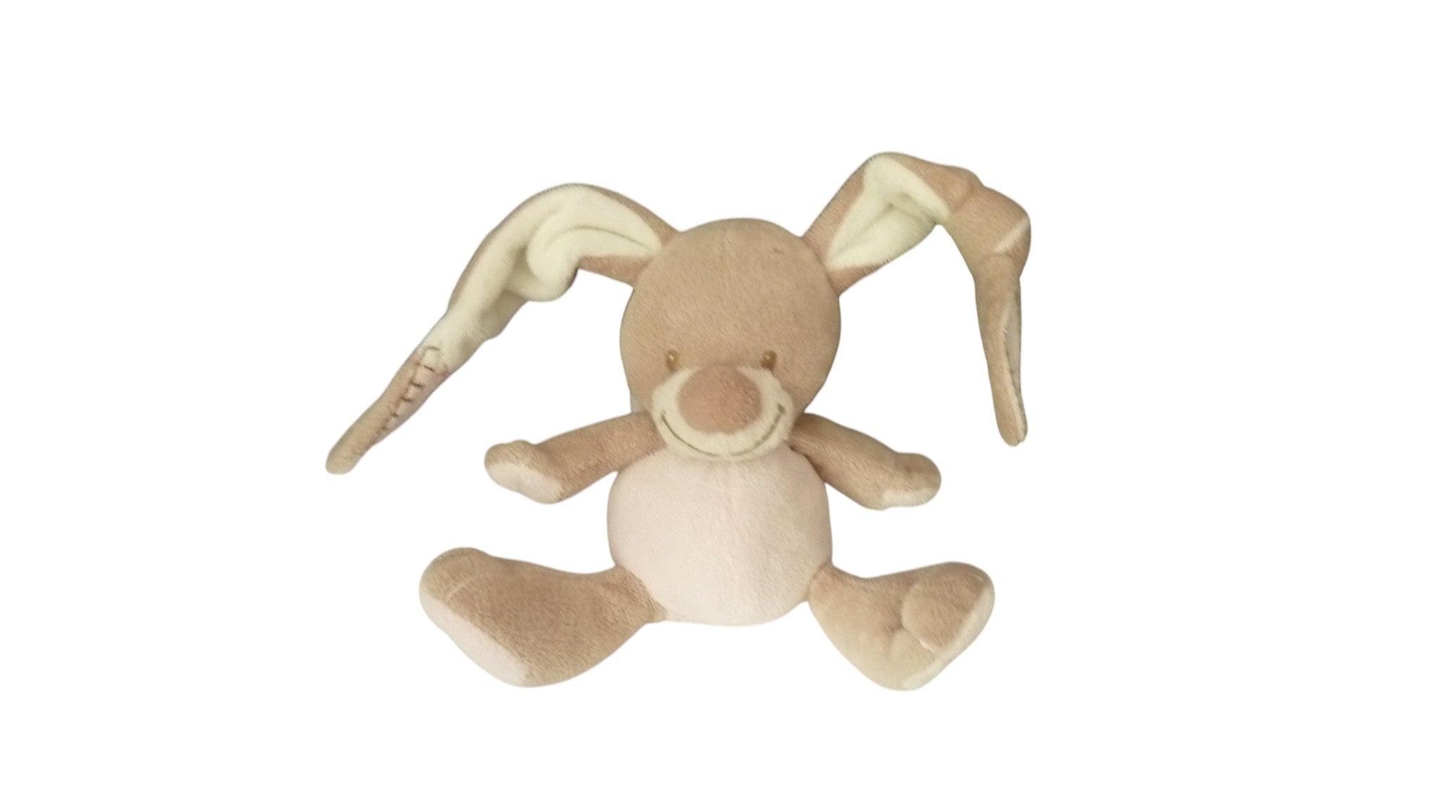Peluche lapin musical marron rose - Les Rigolos - Nattou 15 cm