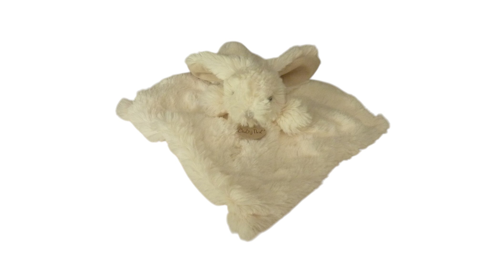 Doudou lapin plat blanc - Les Flocons - BN051 Baby'Nat