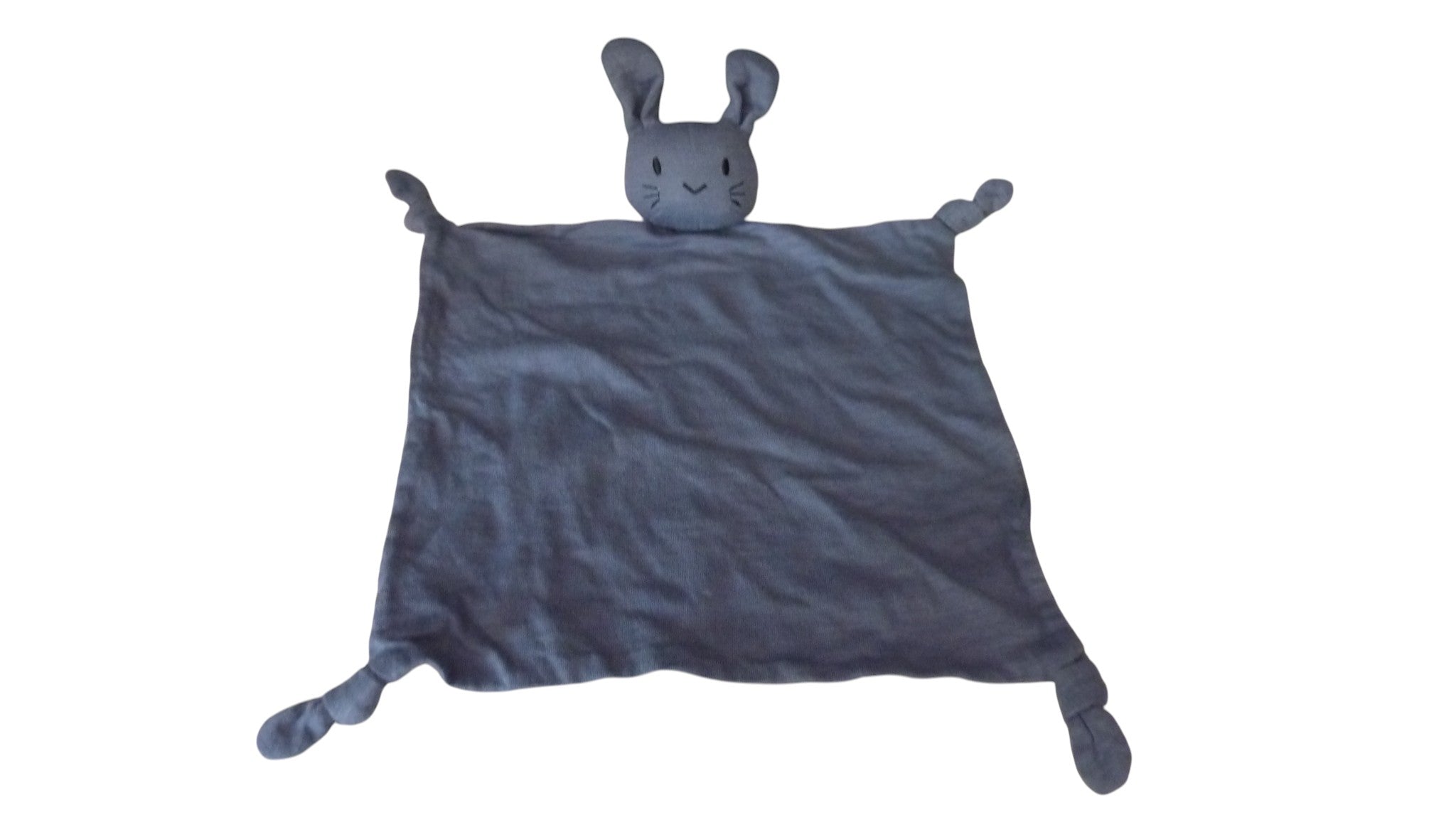 Doudou lapin plat bleu - Vertbaudet