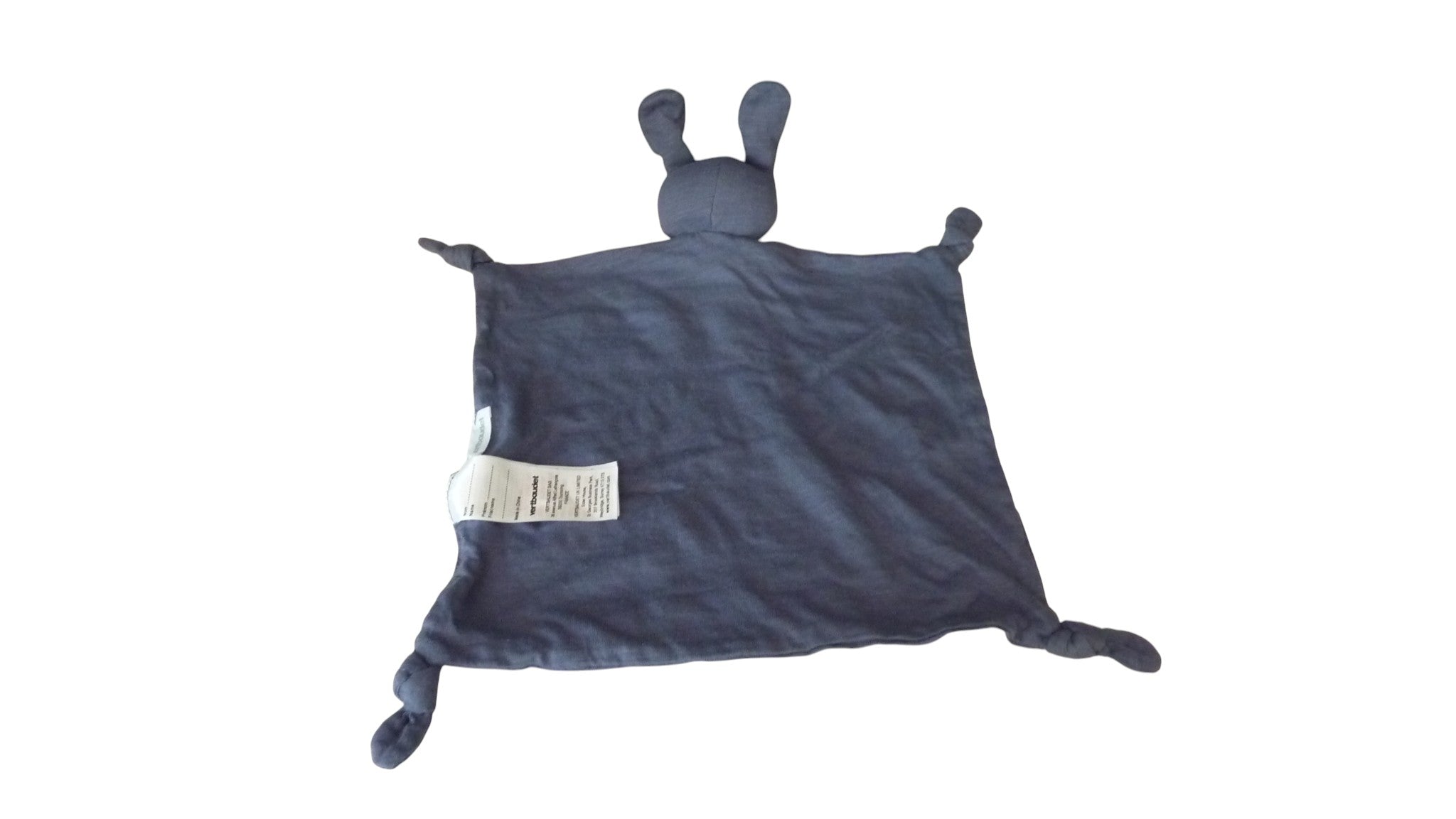 Doudou lapin plat bleu - Vertbaudet
