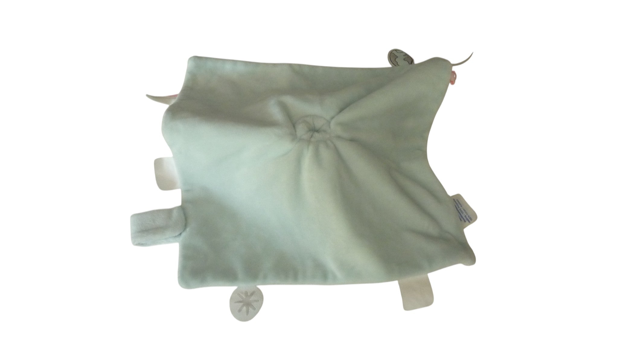 Doudou tigre plat blanc gris attache sucette Anna et Milo - Noukie's