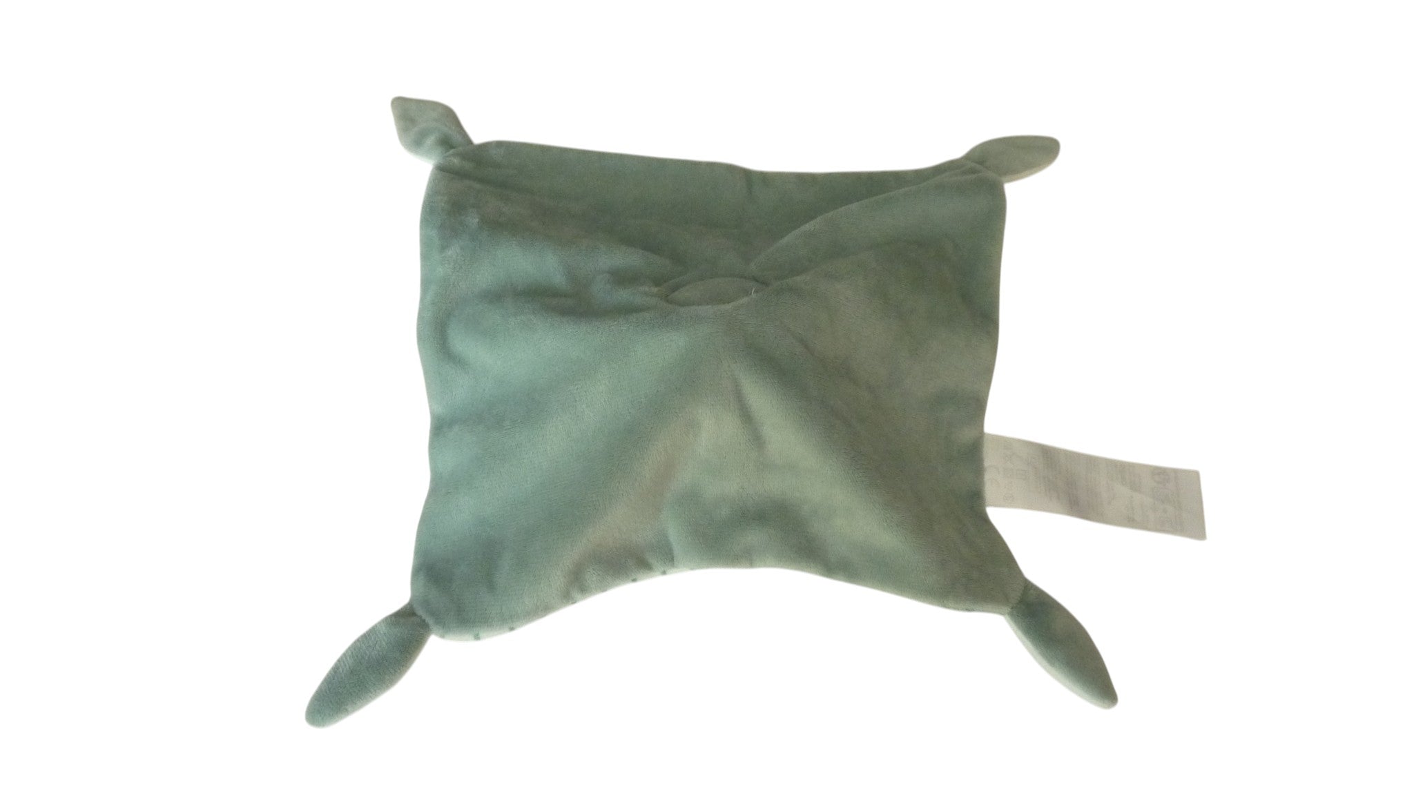 Doudou hippopotame plat vert blanc - Gémo