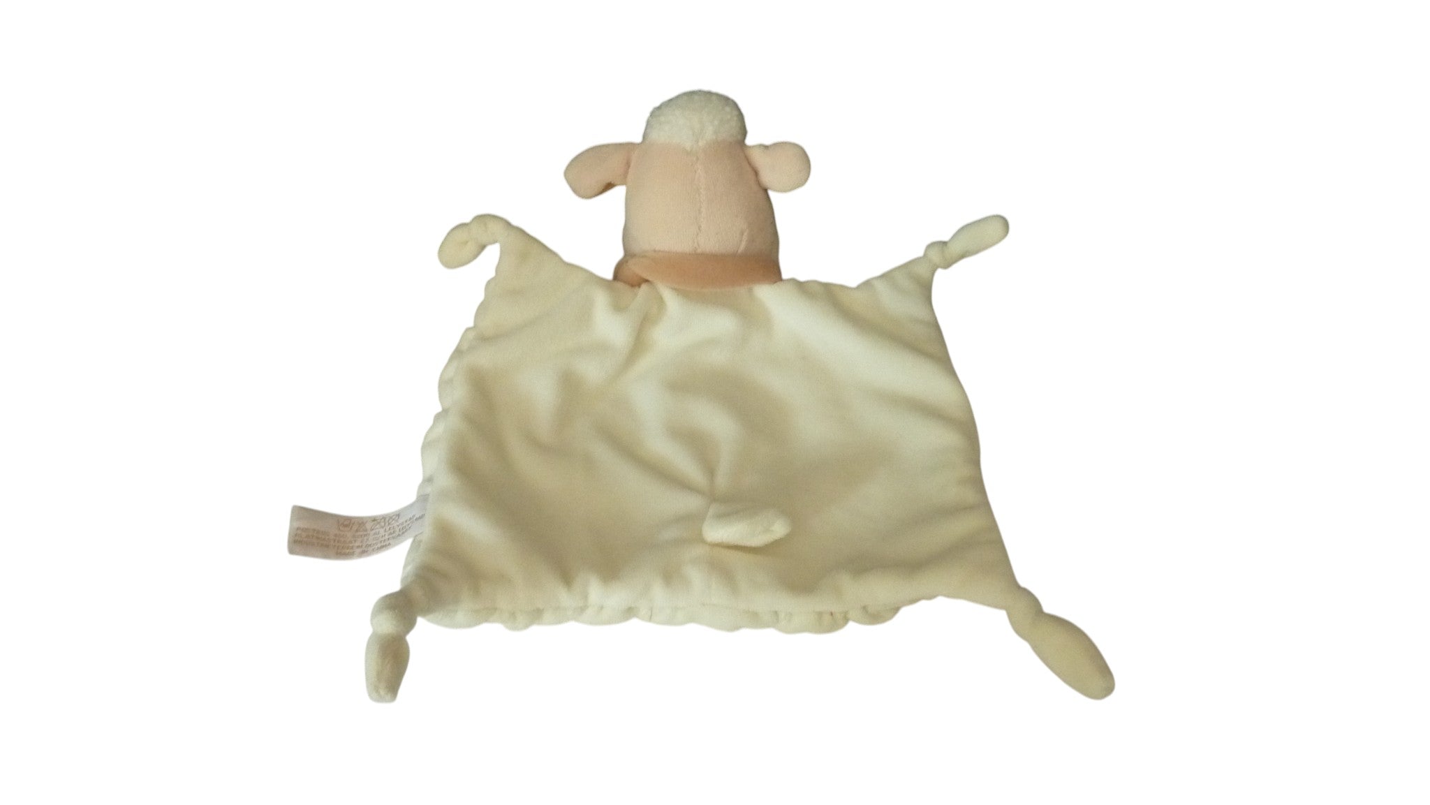 Doudou mouton plat écru marron - Tiamo