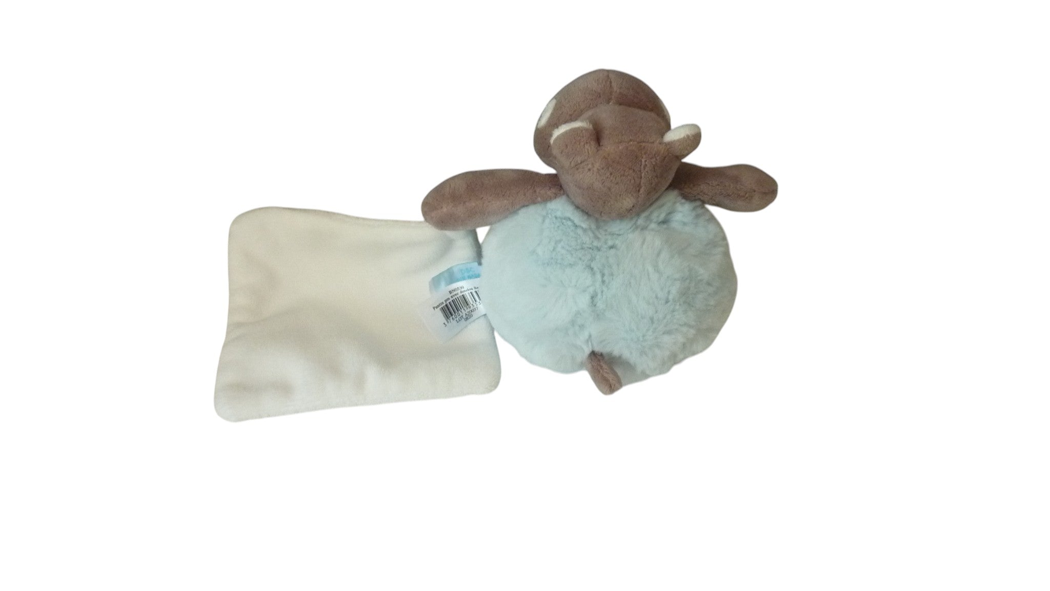 Peluche mouchoir hippopotame turquoise -Bazile et Zoé - BN0530 Baby'Nat