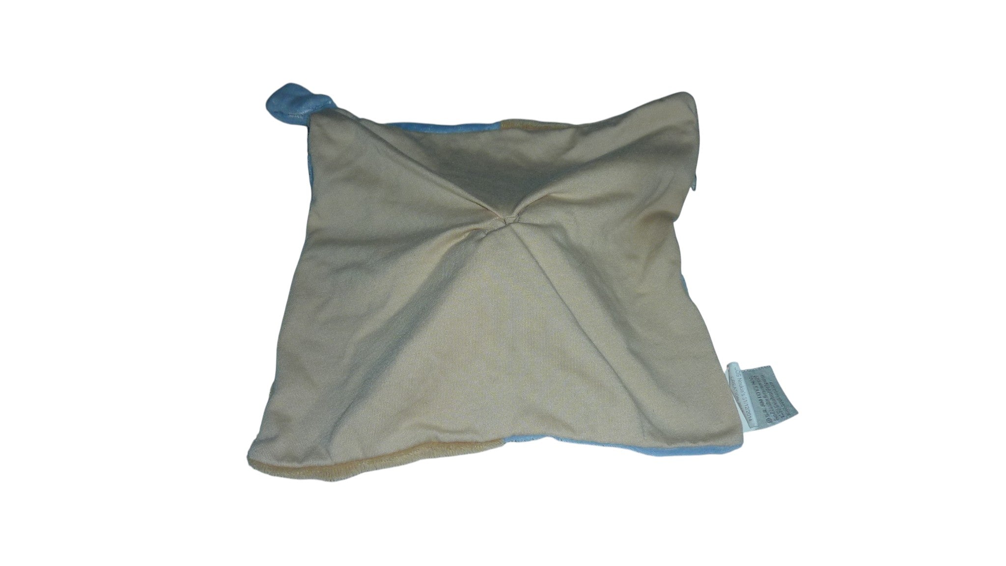 Doudou écureuil plat attache sucette marron bleu - Noukie's