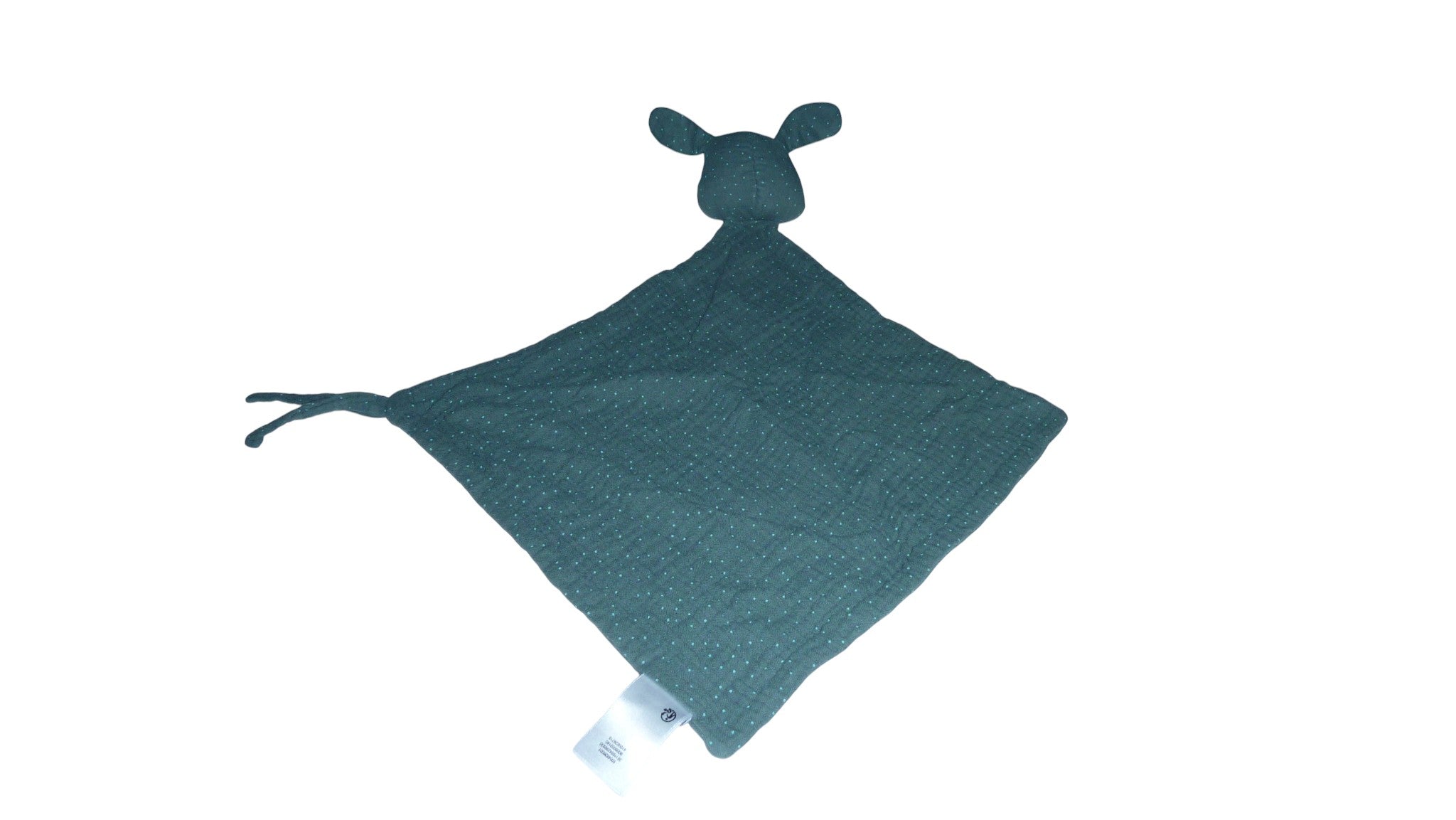 Doudou lapin plat lange vert - Les animaux de la forêt - Vertbaudet