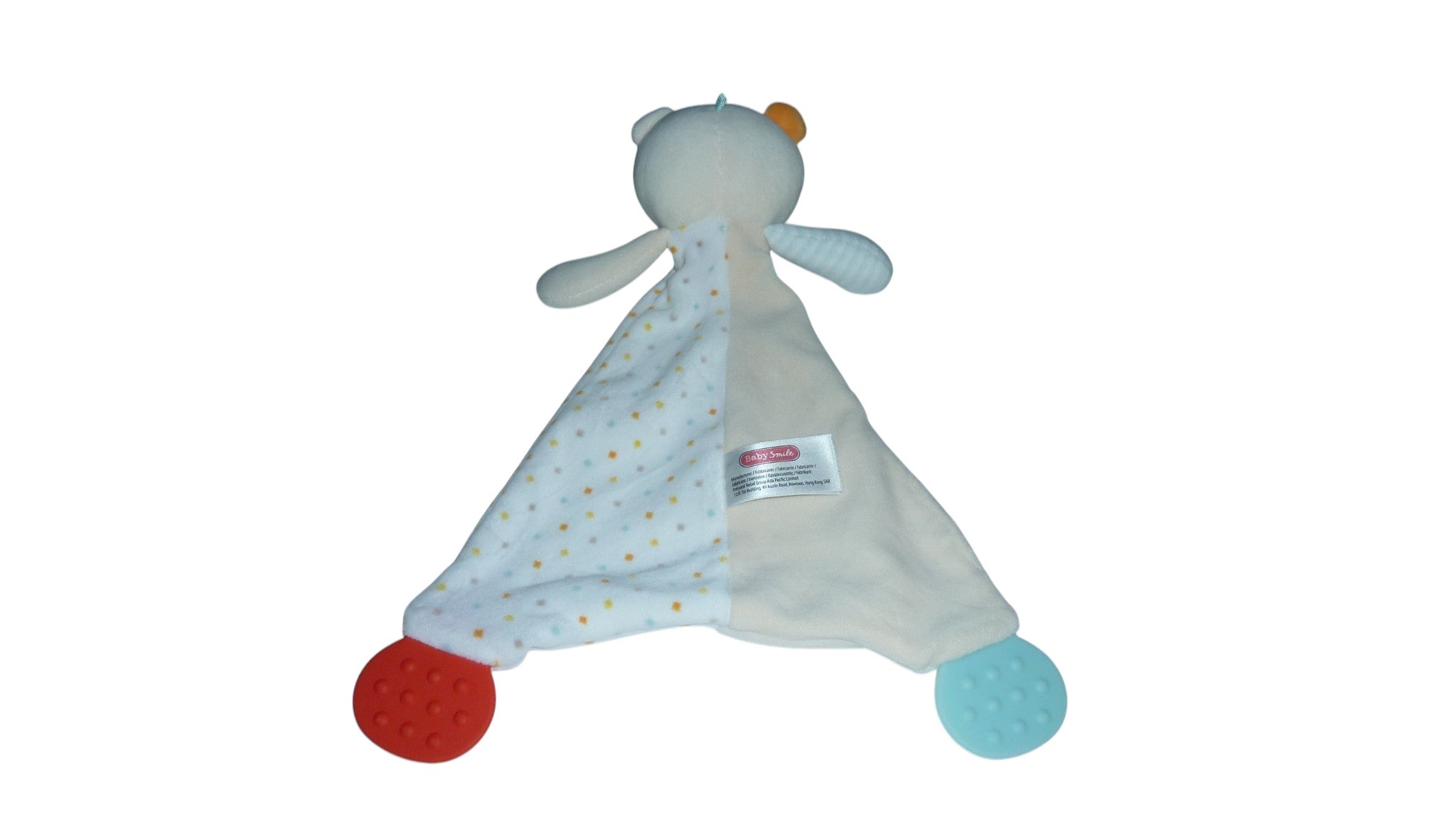 Doudou ours plat beige blanc - Baby Smile