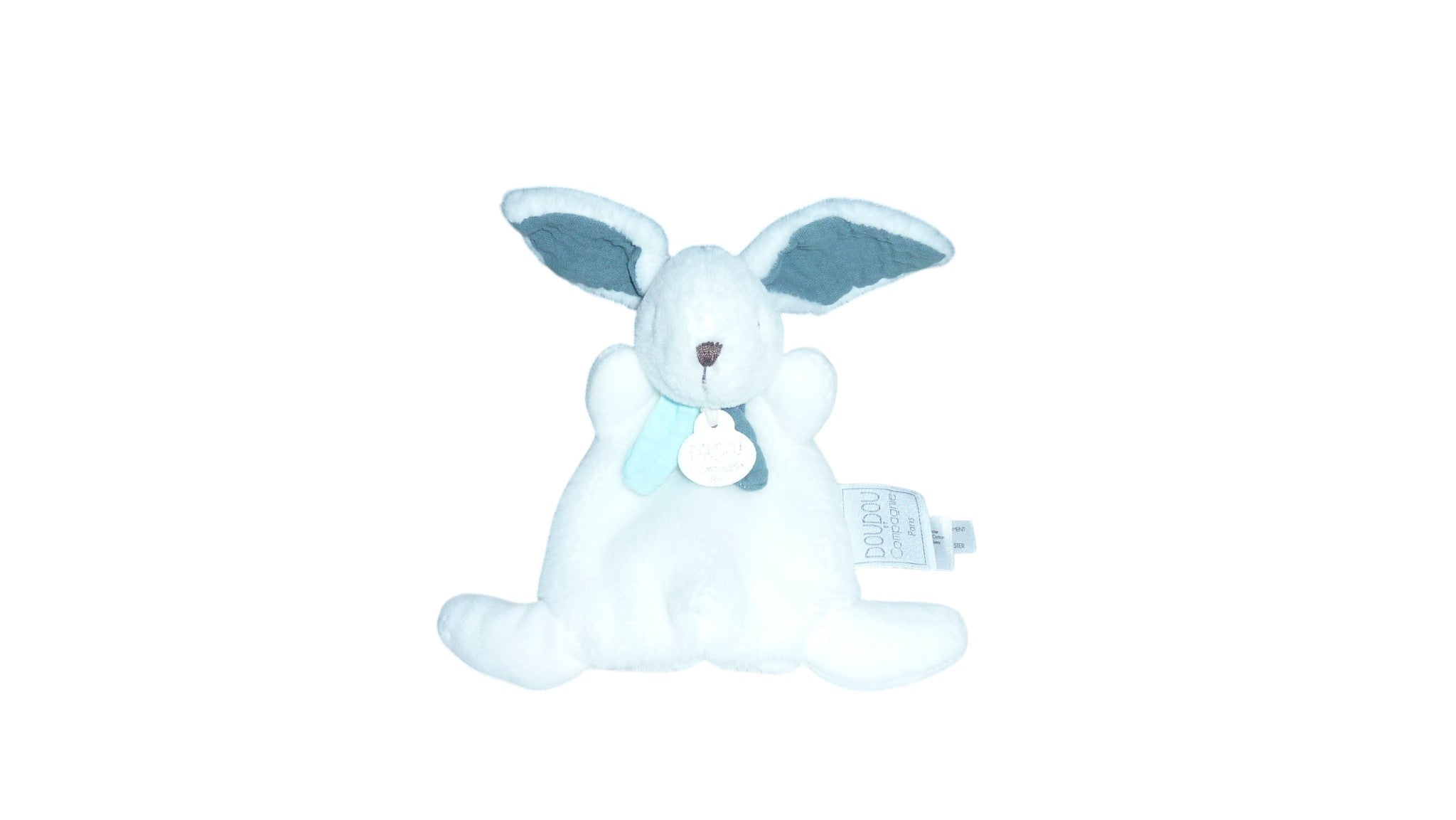 Doudou lapin plat blanc - Happy Pop - DC3883 Doudou et Compagnie
