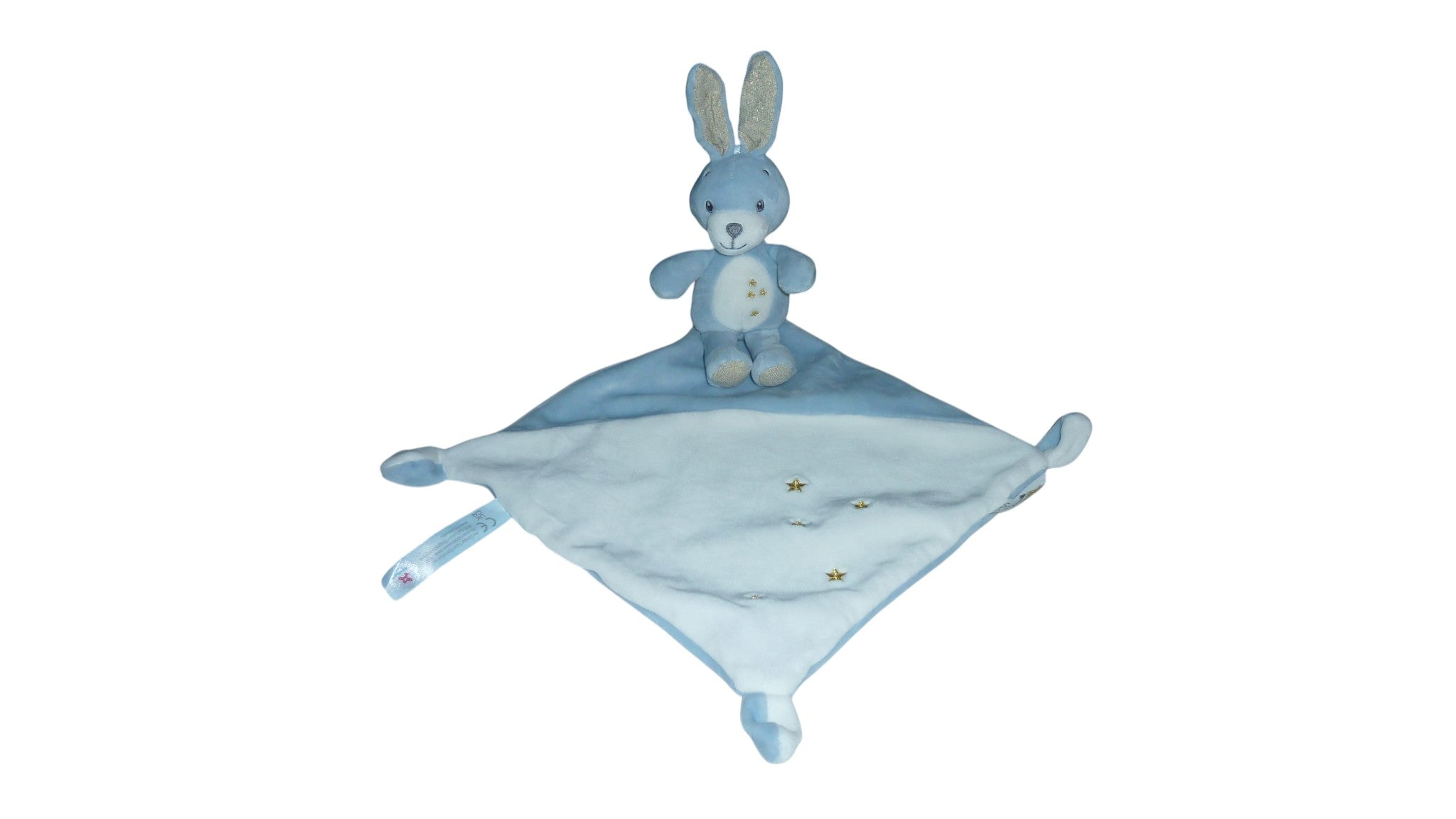 Peluche mouchoir lapin bleu blanc - Nicotoy Simba Toys