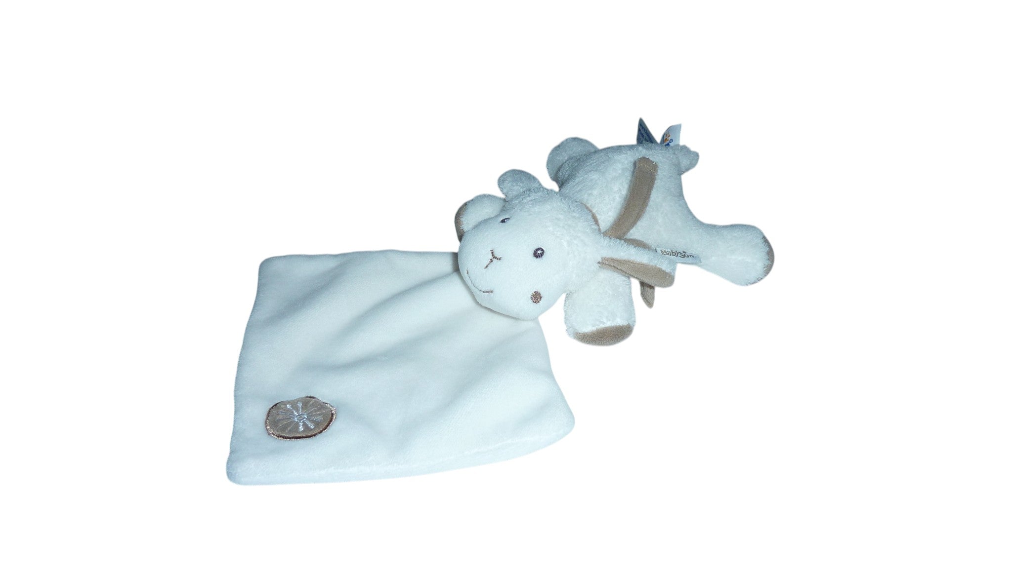 Peluche mouchoir mouton écru blanc - Babysun