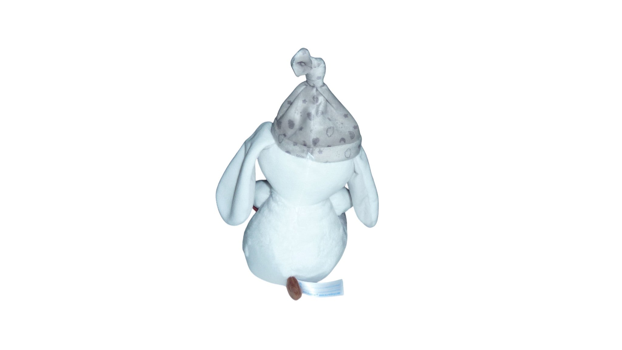 Peluche lapin gris blanc - Sucre d'Orge 21 cm