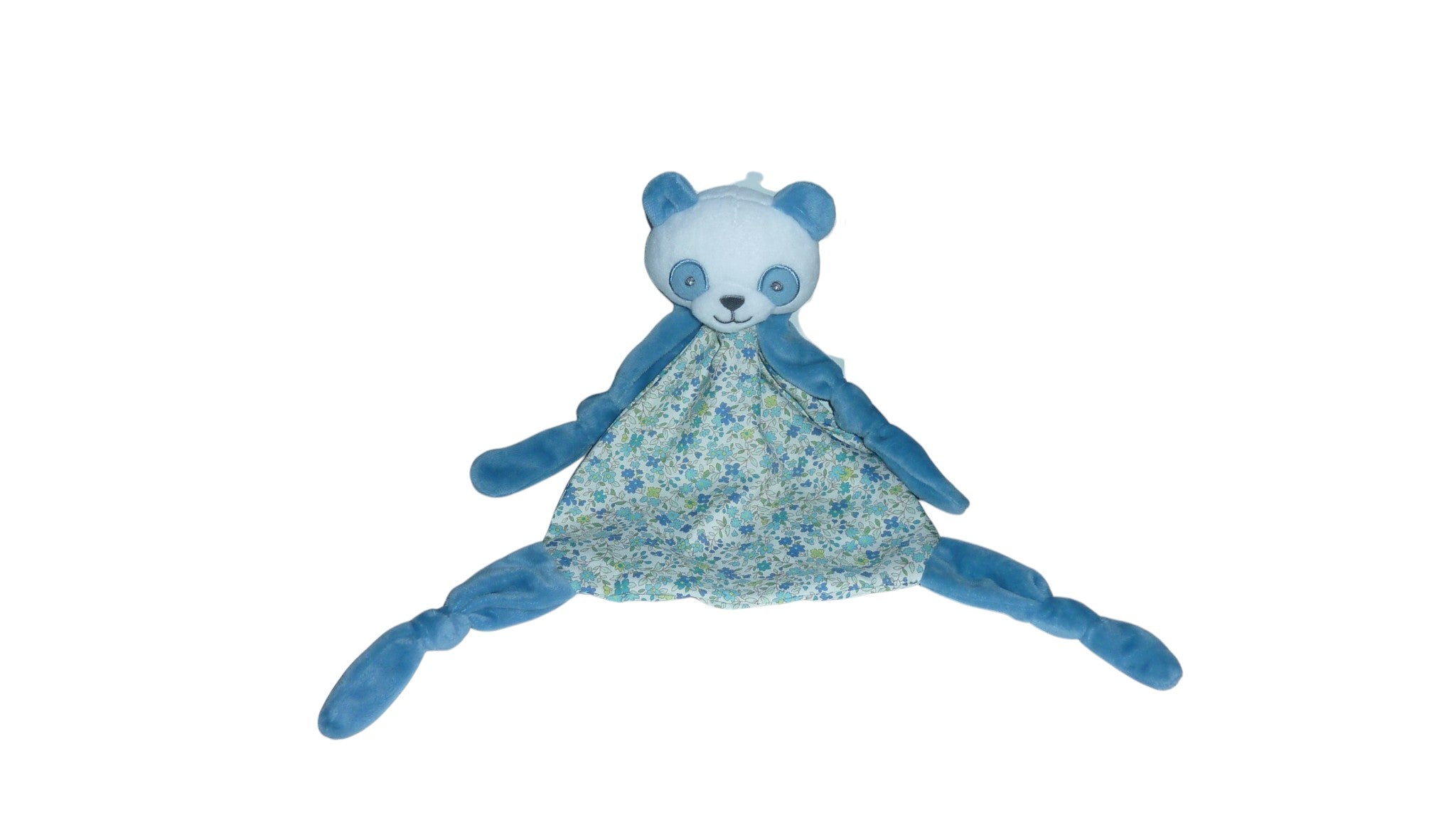 Doudou panda plat bleu - Consys
