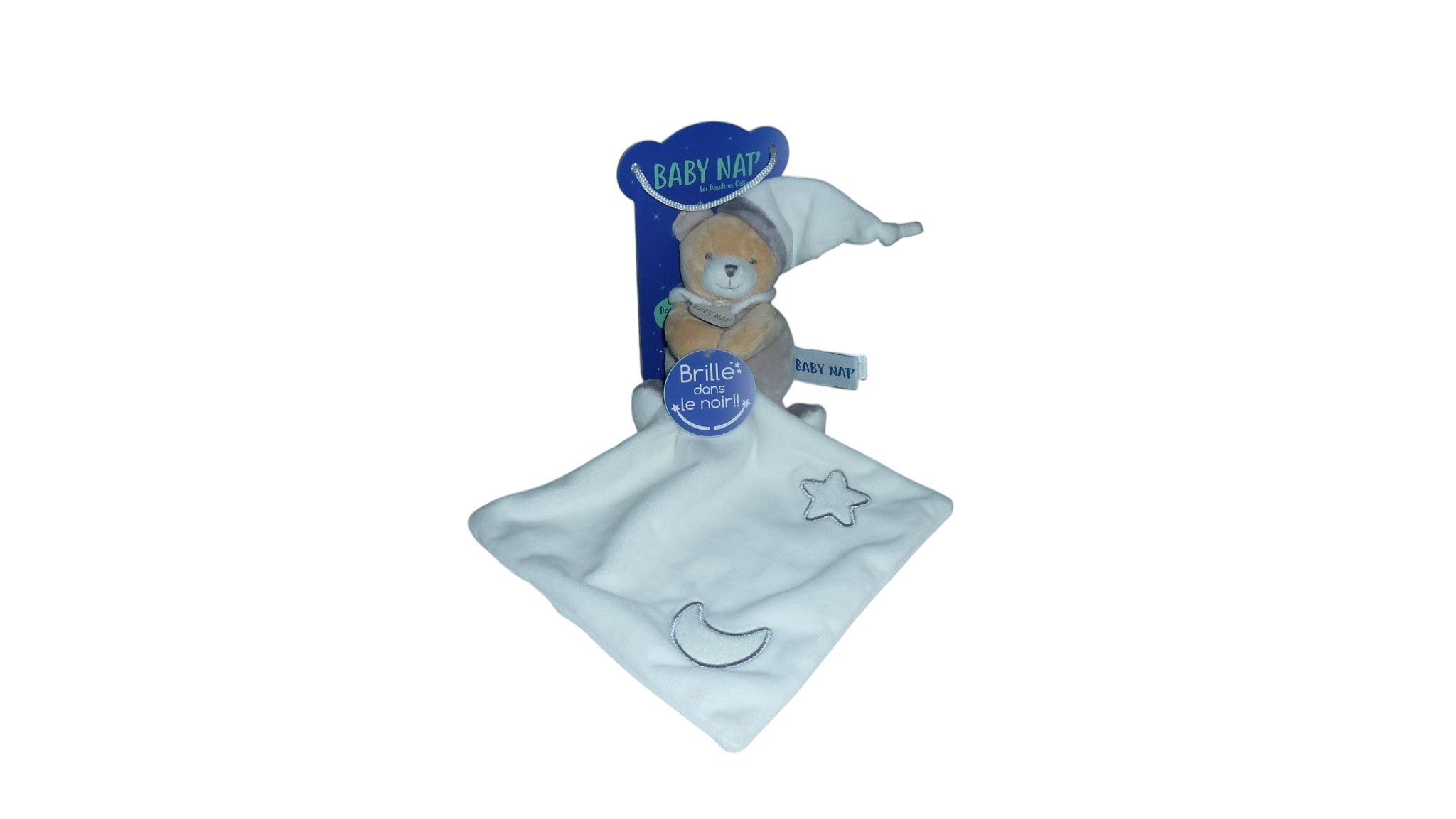 Peluche ours - Les Luminescents - mouchoir - BN0137 Baby'Nat