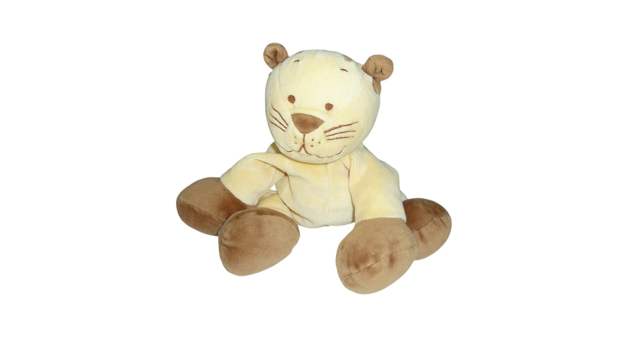 Peluche tigre crème marron - Noukie's 20 cm