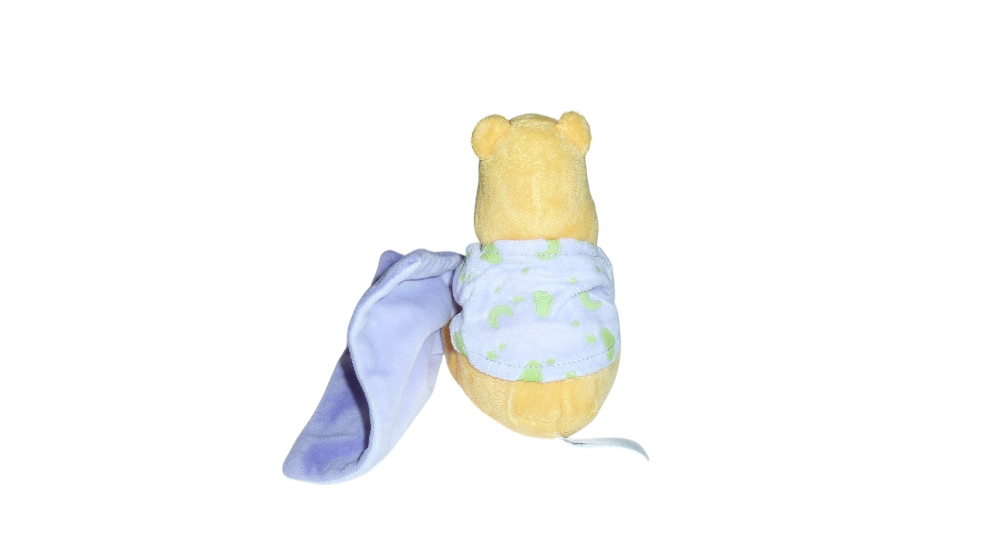 Peluche mouchoir Winnie l'Ourson marron violet - Disney 16 cm