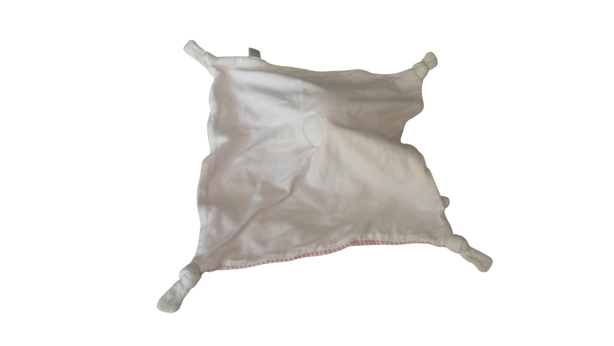 Doudou lapin plat blanc rose - Petit Bateau
