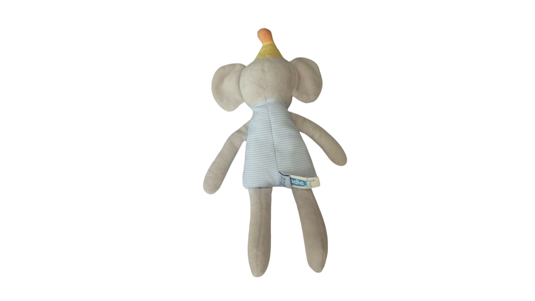 Peluche éléphant gris bleu - Dodie 27 cm
