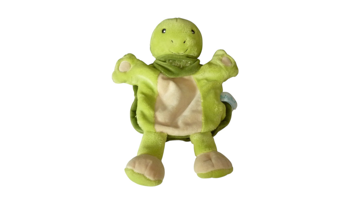 Doudou tortue marionnette vert - Nature - BN0283 Baby'Nat
