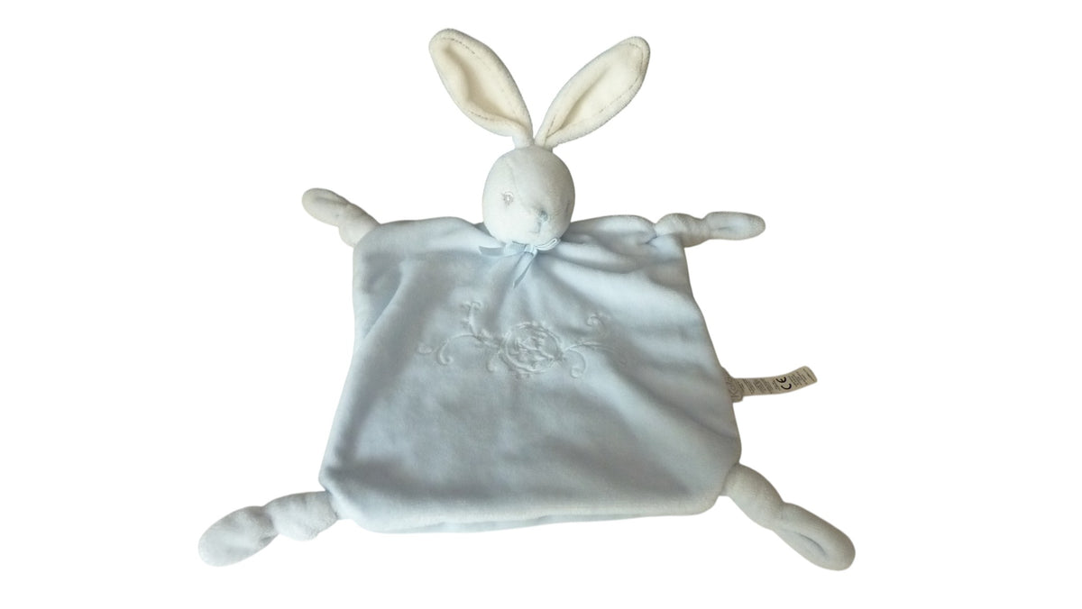 Doudou lapin plat bleu - Perle - Kaloo