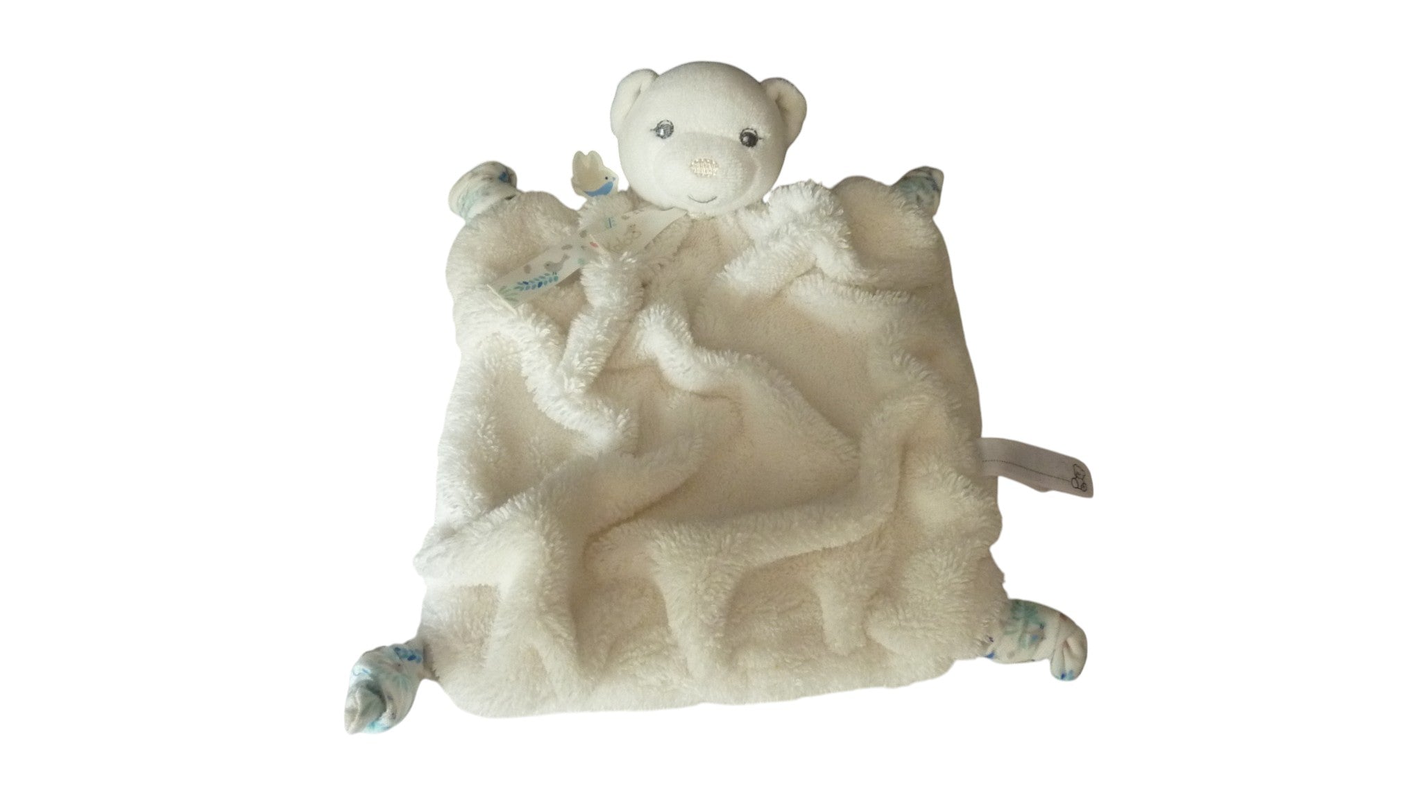 Doudou ours plat blanc - Plume - Kaloo