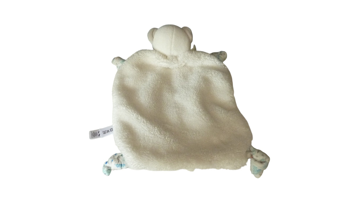 Doudou ours plat blanc - Plume - Kaloo