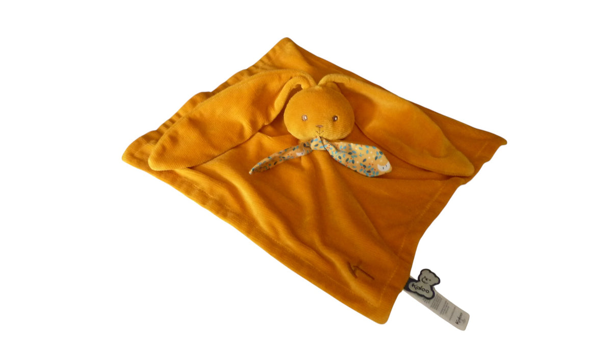 Doudou lapin plat jaune moutarde- Lapinoo - Kaloo