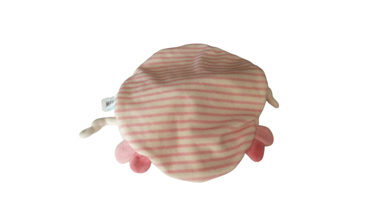 Doudou lapin plat blanc rose - Layette - BN0101 Baby'Nat