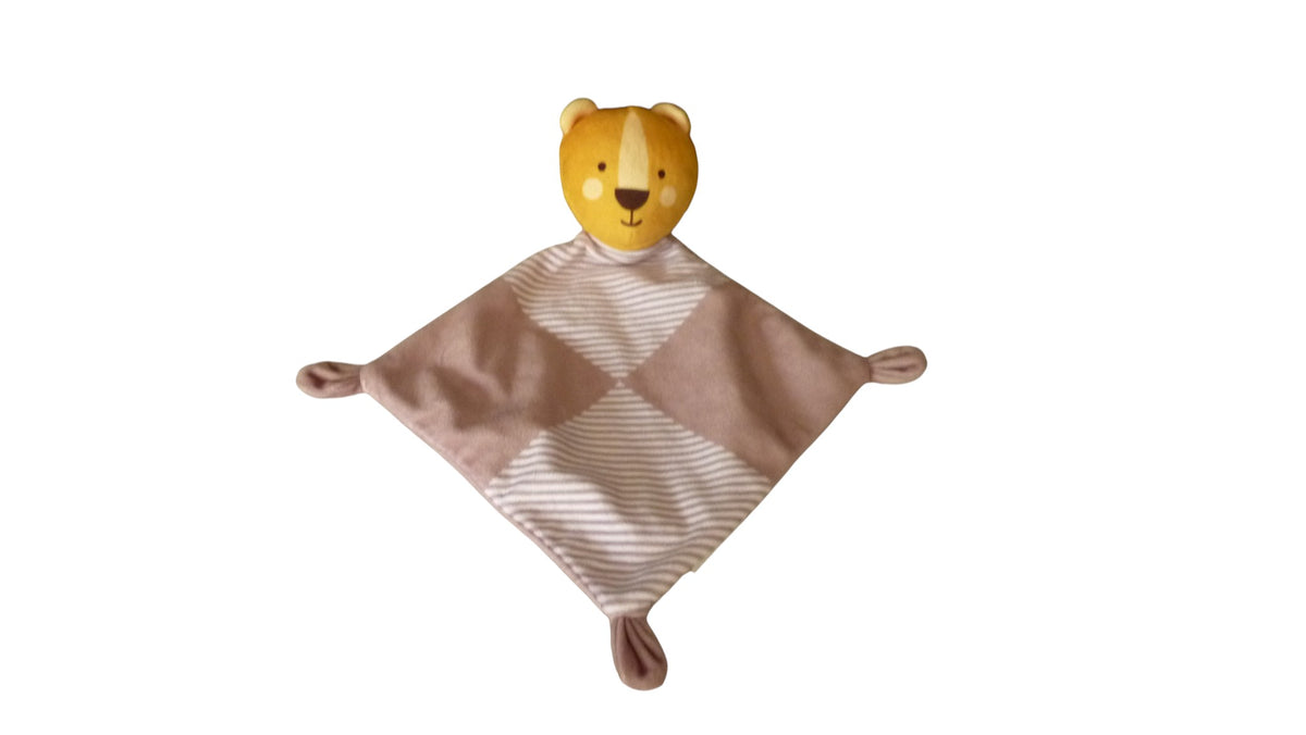 Doudou tigre plat marron rayures - Mes Petits Cailloux