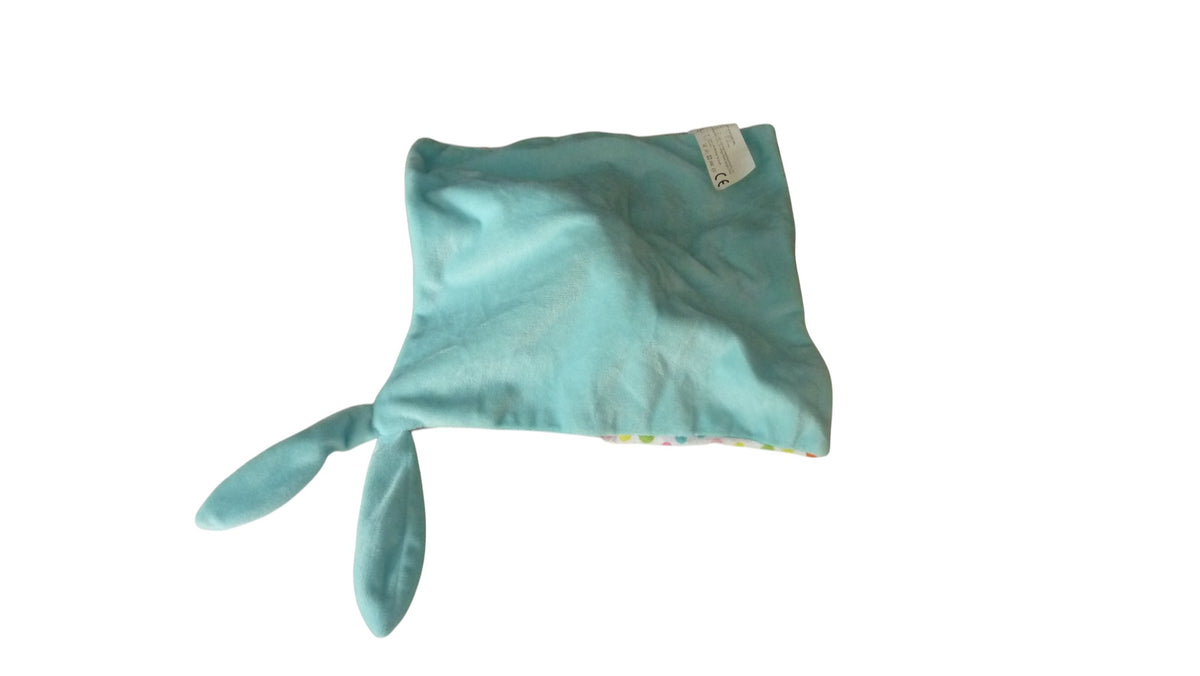 Doudou ours plat attache tétine gris turquoise - Dynamic Venture