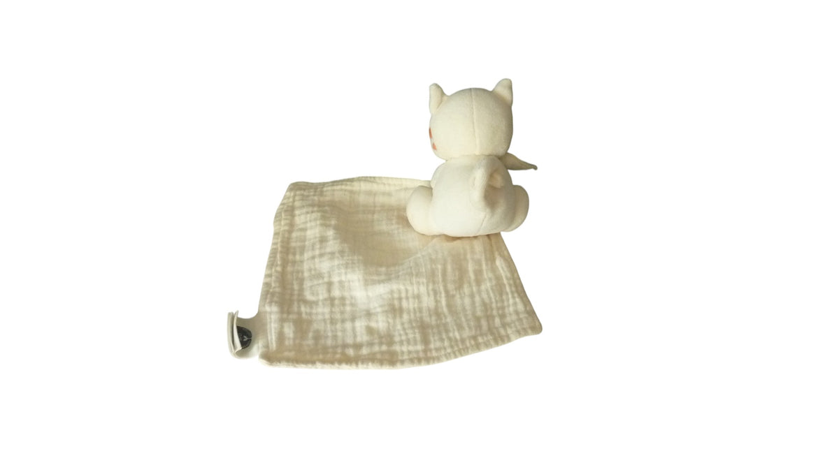 Peluche mouchoir tigre bio crème beige - Kaloo