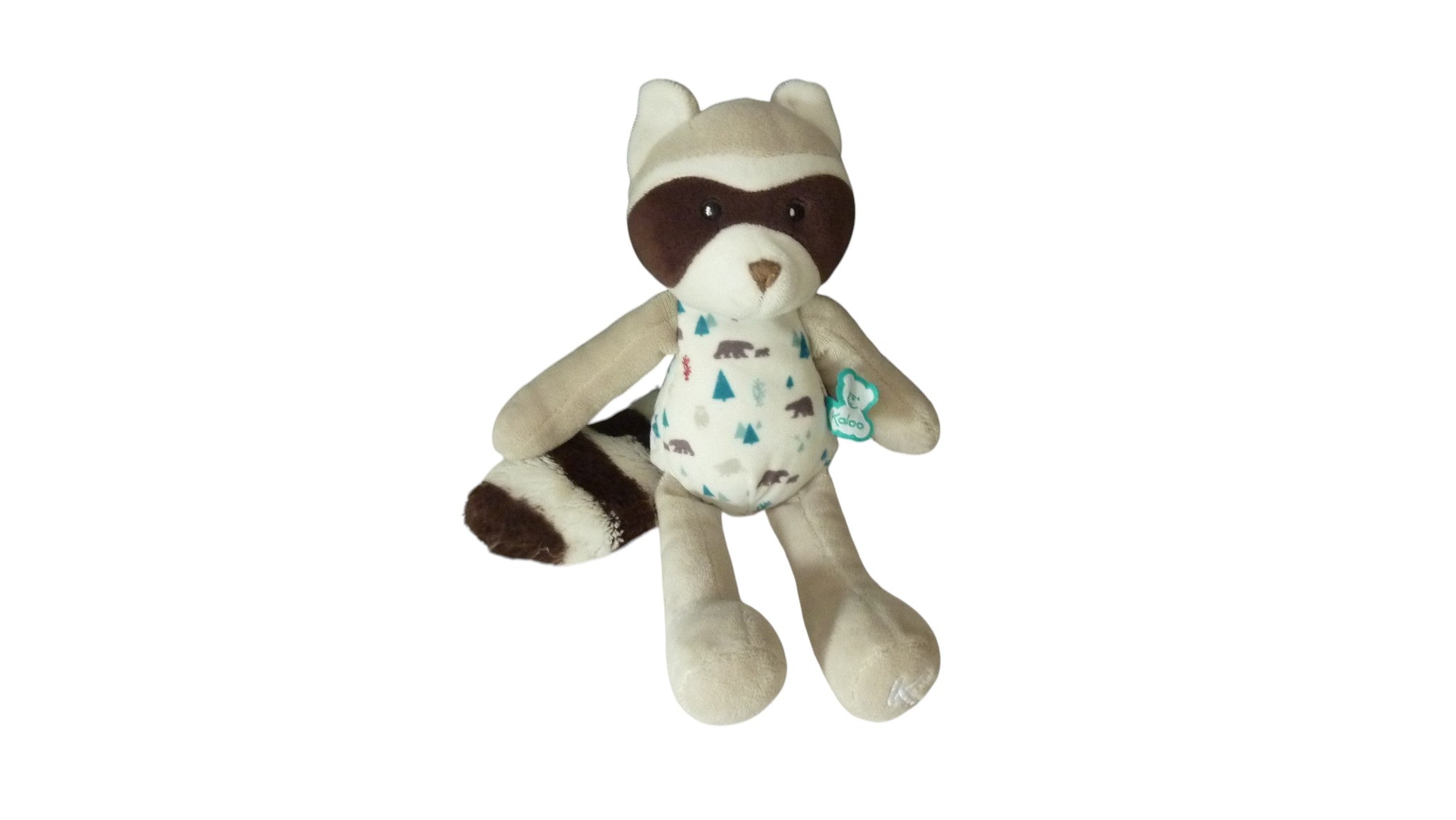 Peluche raton laveur Gaston gris blanc - Fripons - Kaloo 26 cm