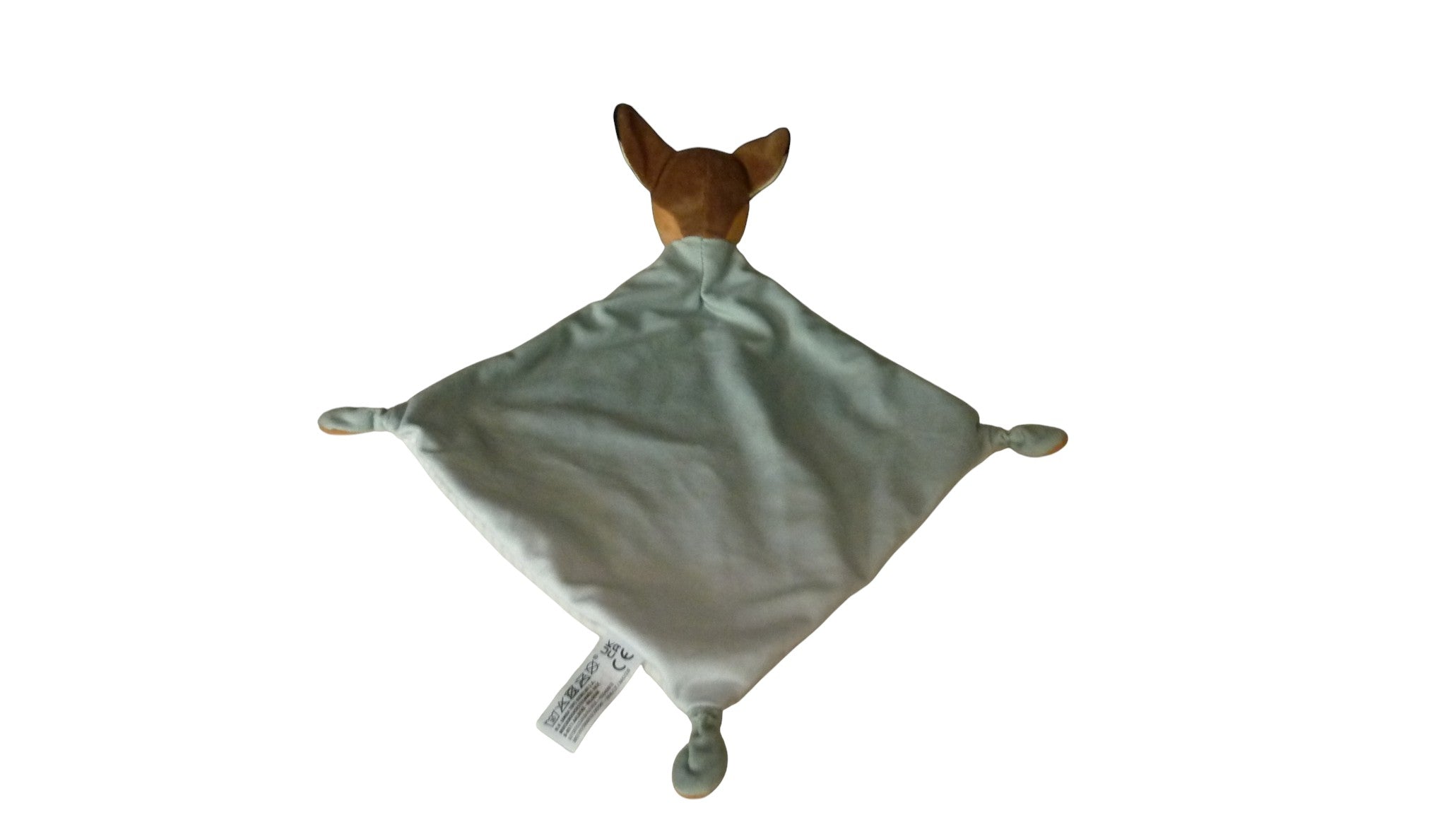 Doudou Bambi le faon plat blanc rayures vert - Disney