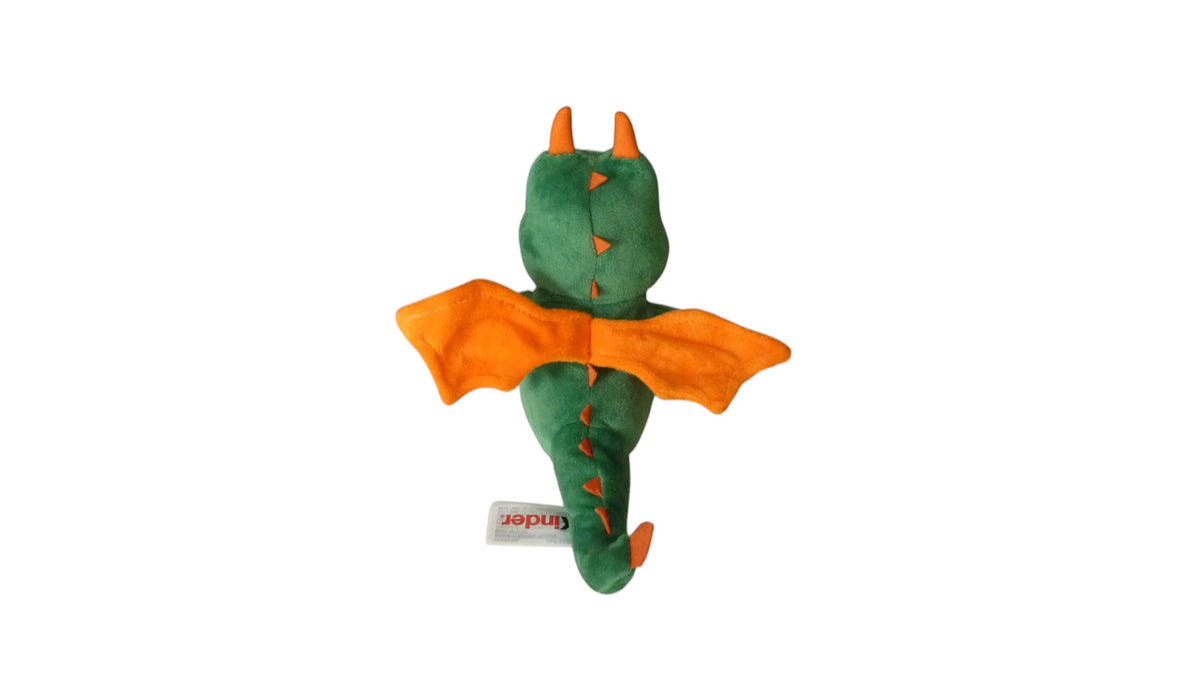 Peluche dragon vert - Kinder 26 cm
