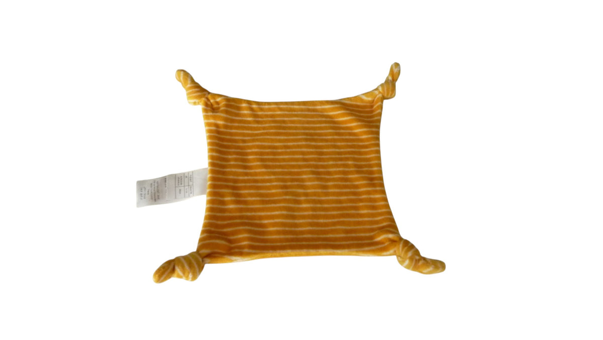 Doudou carré plat blanc jaune moutarde - Vertbaudet